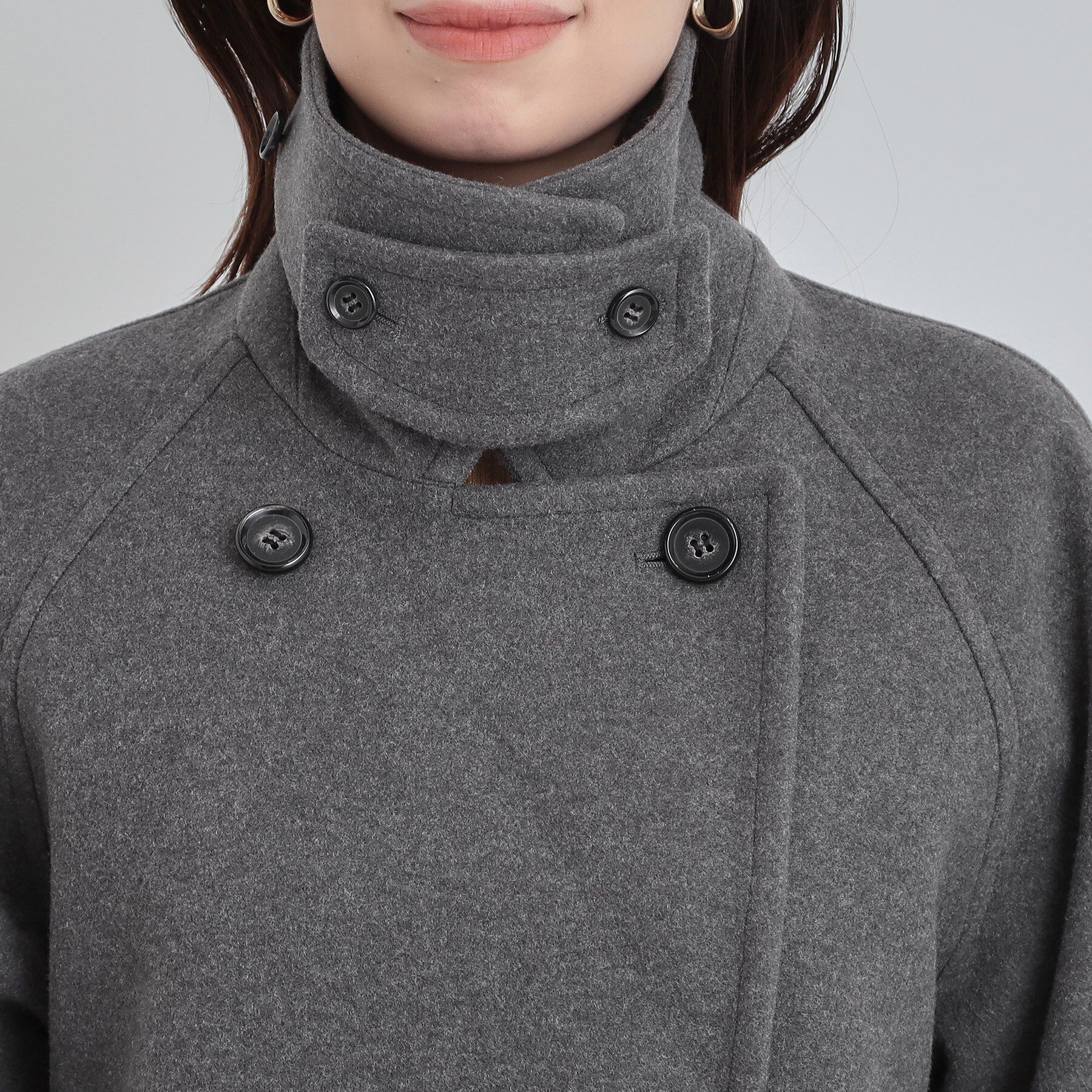 SHOO･LA･RUE「【2WAY】こなれきれい ウール調コクーンコート」|チェスターコート|