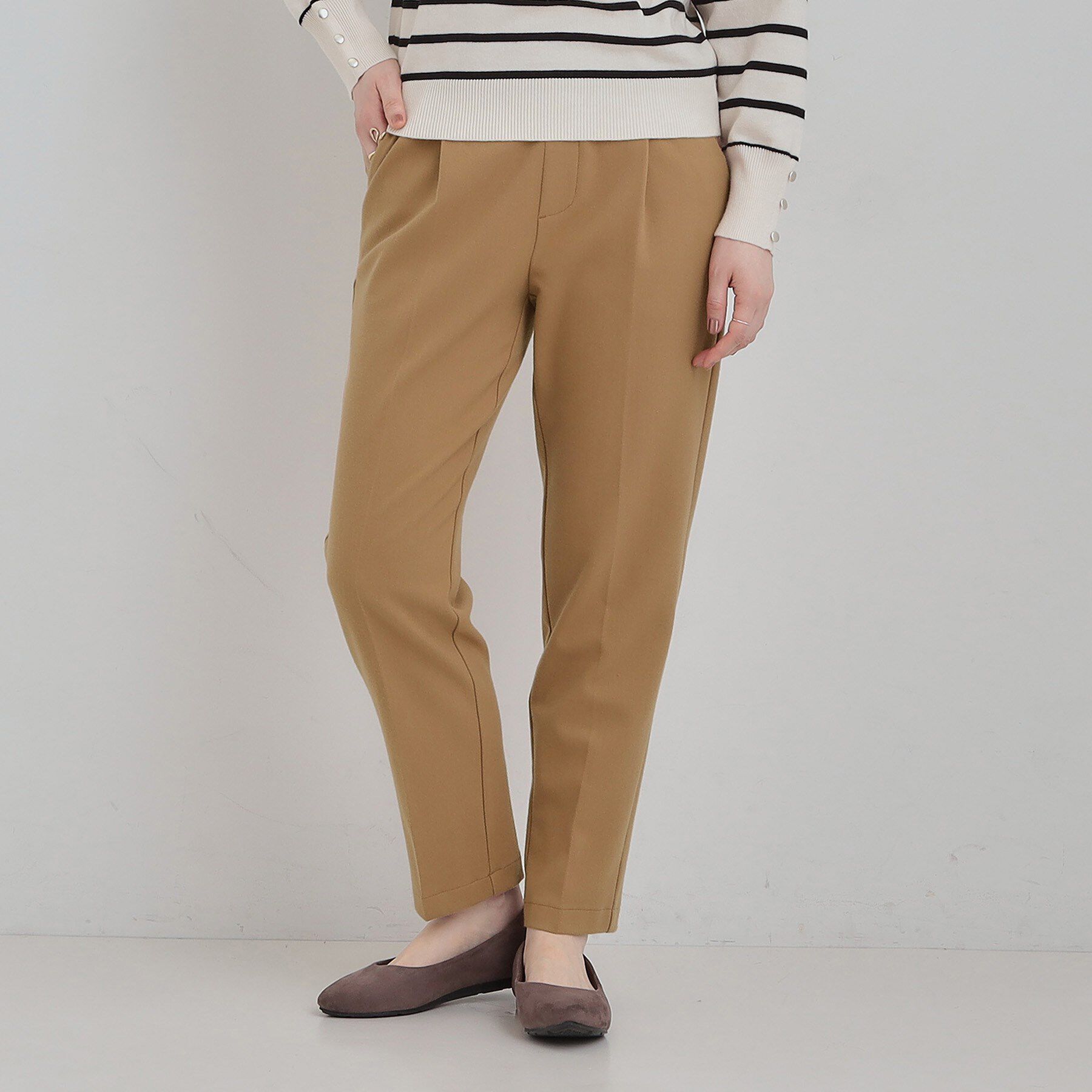 SHOO･LA･RUE「【洗濯機可/S-LL】美脚見え あったか裏起毛 テーパードパンツ」|その他|