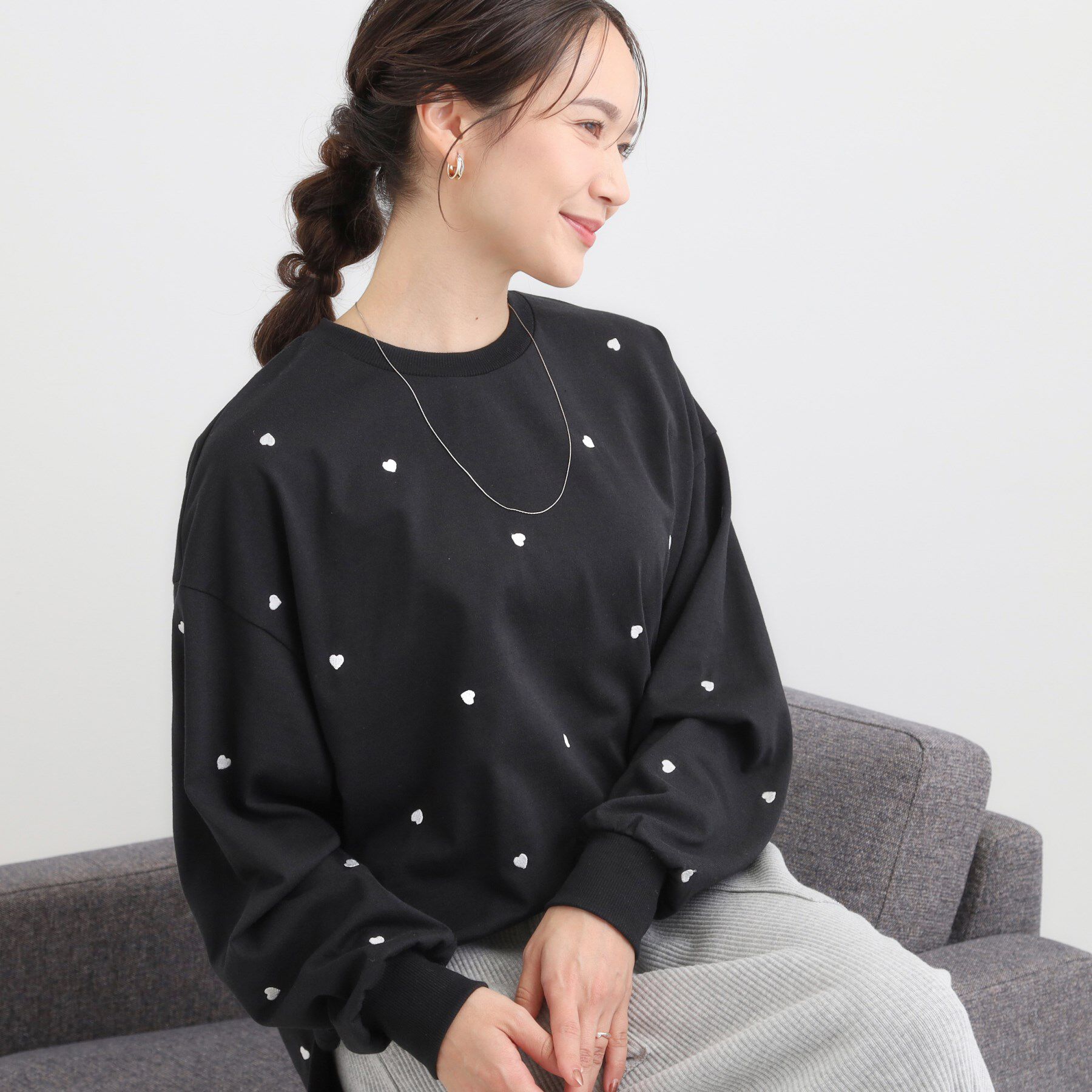 SHOO･LA･RUE「選べる3柄 刺繍アソートロンT」|Tシャツ・カットソー|ブラック(119)