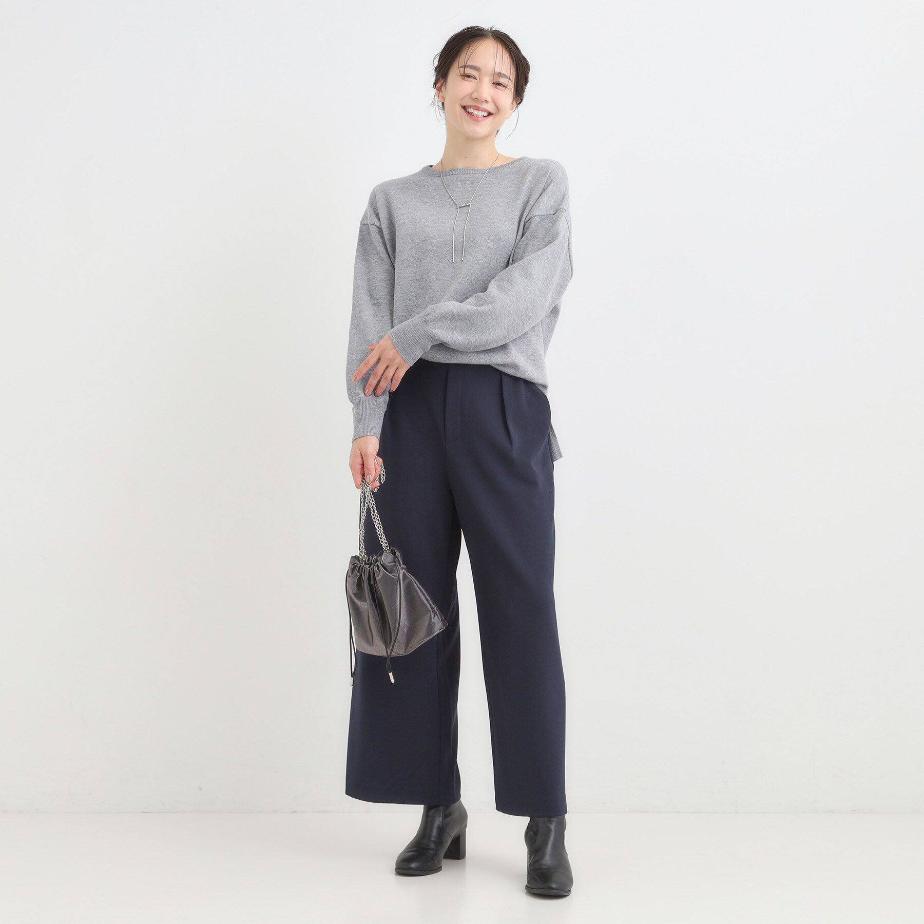 SHOO･LA･RUE「【洗濯機可/毛玉レス】アウトスタイルもきれいに決まる サイドスリットニット【CIRCRIC】」|ニット・セーター|