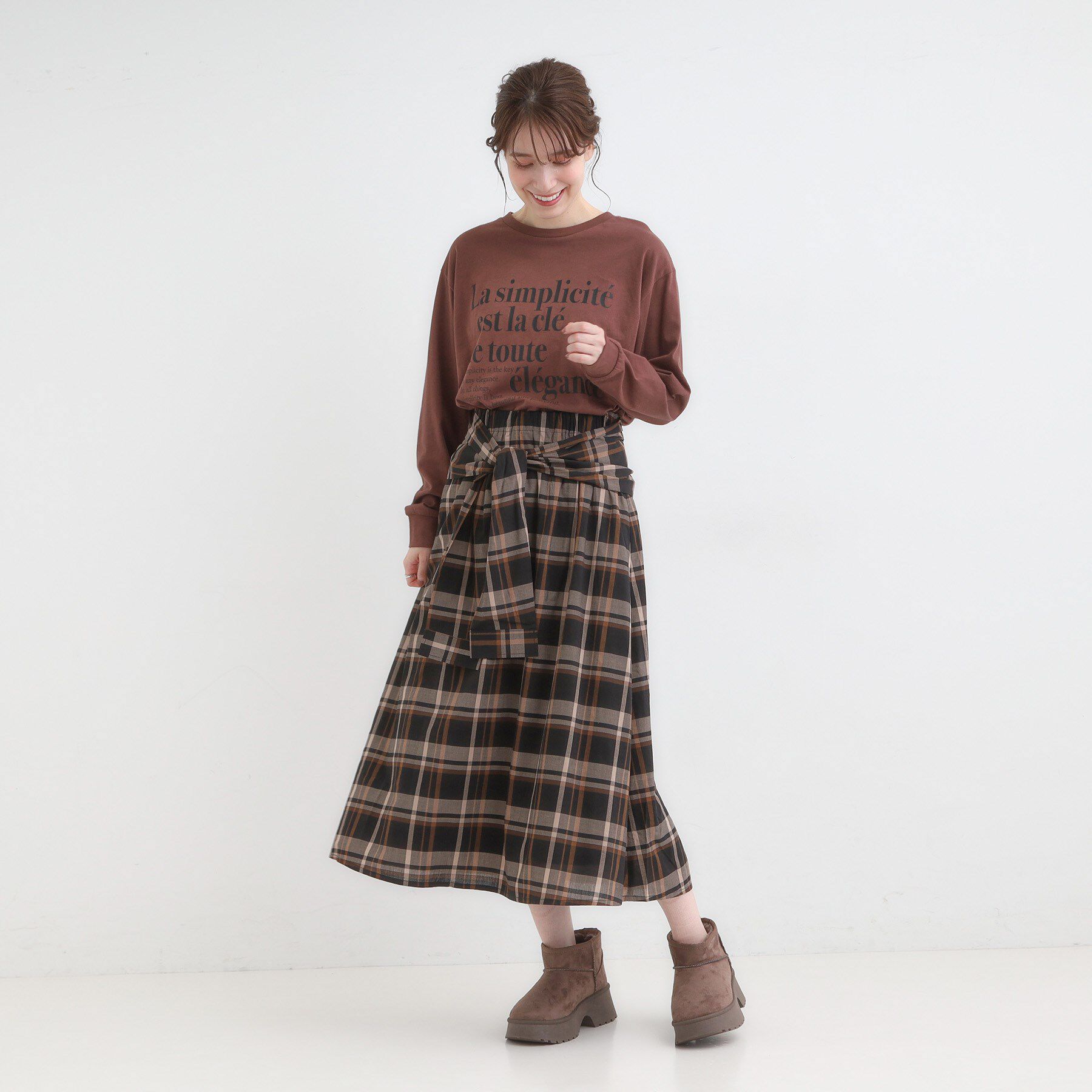 SHOO･LA･RUE「曲がるフェイクムートンブーツ」|ショートブーツ|