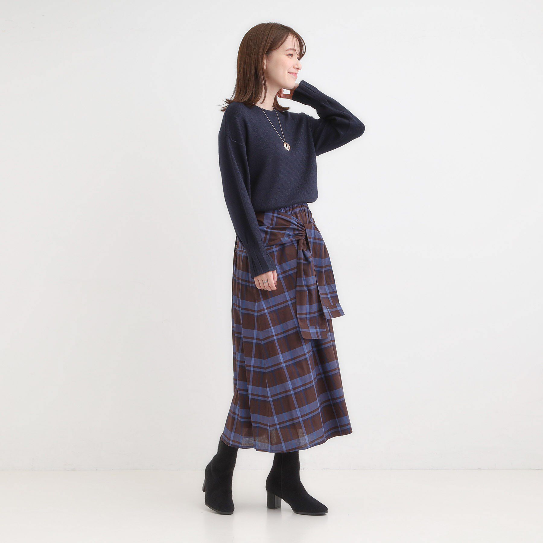 SHOO･LA･RUE「起毛ニットブーツ」|ショートブーツ|