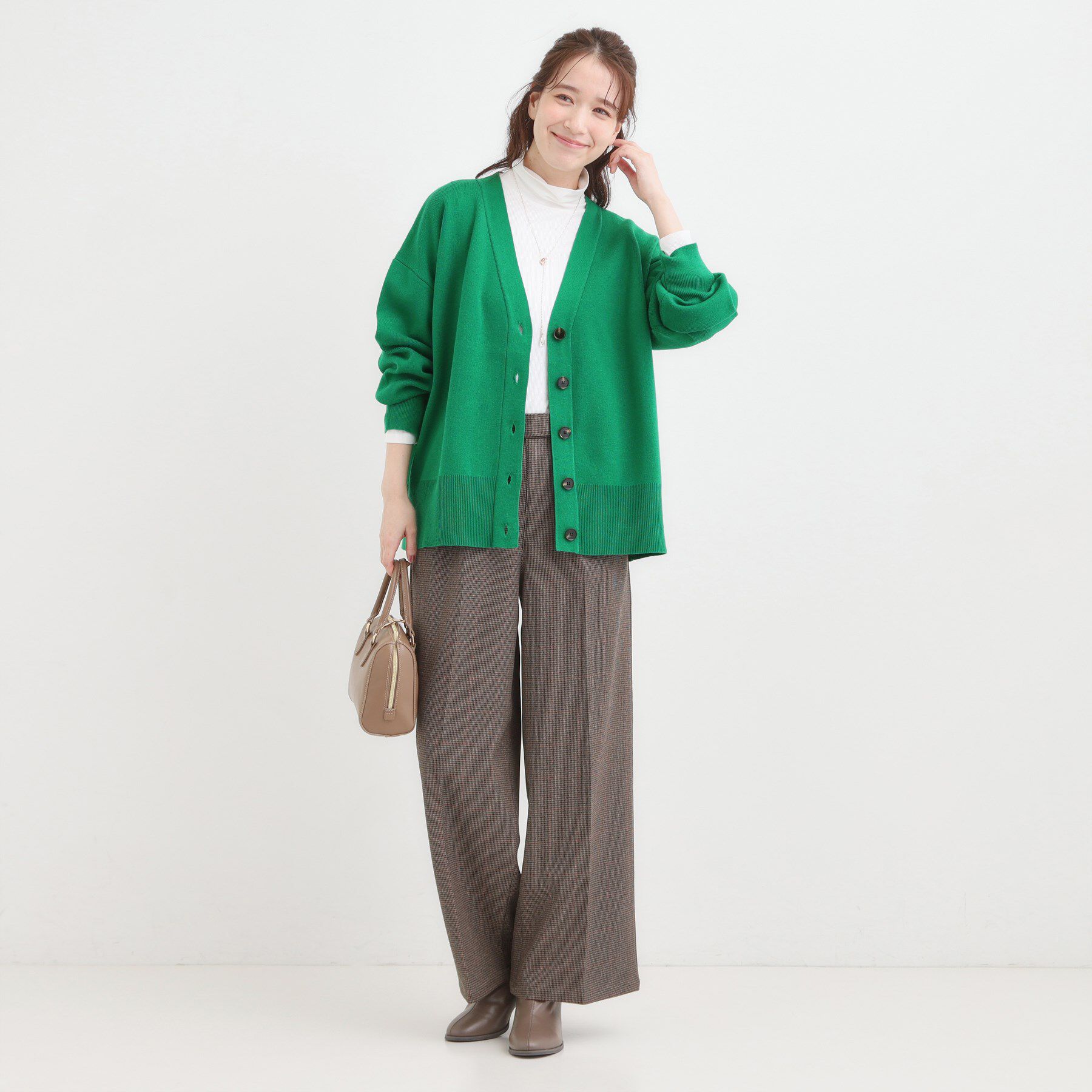 SHOO･LA･RUE「【洗える/毛玉レス】表面がきれいなVネックカーディガン」|カーディガン|