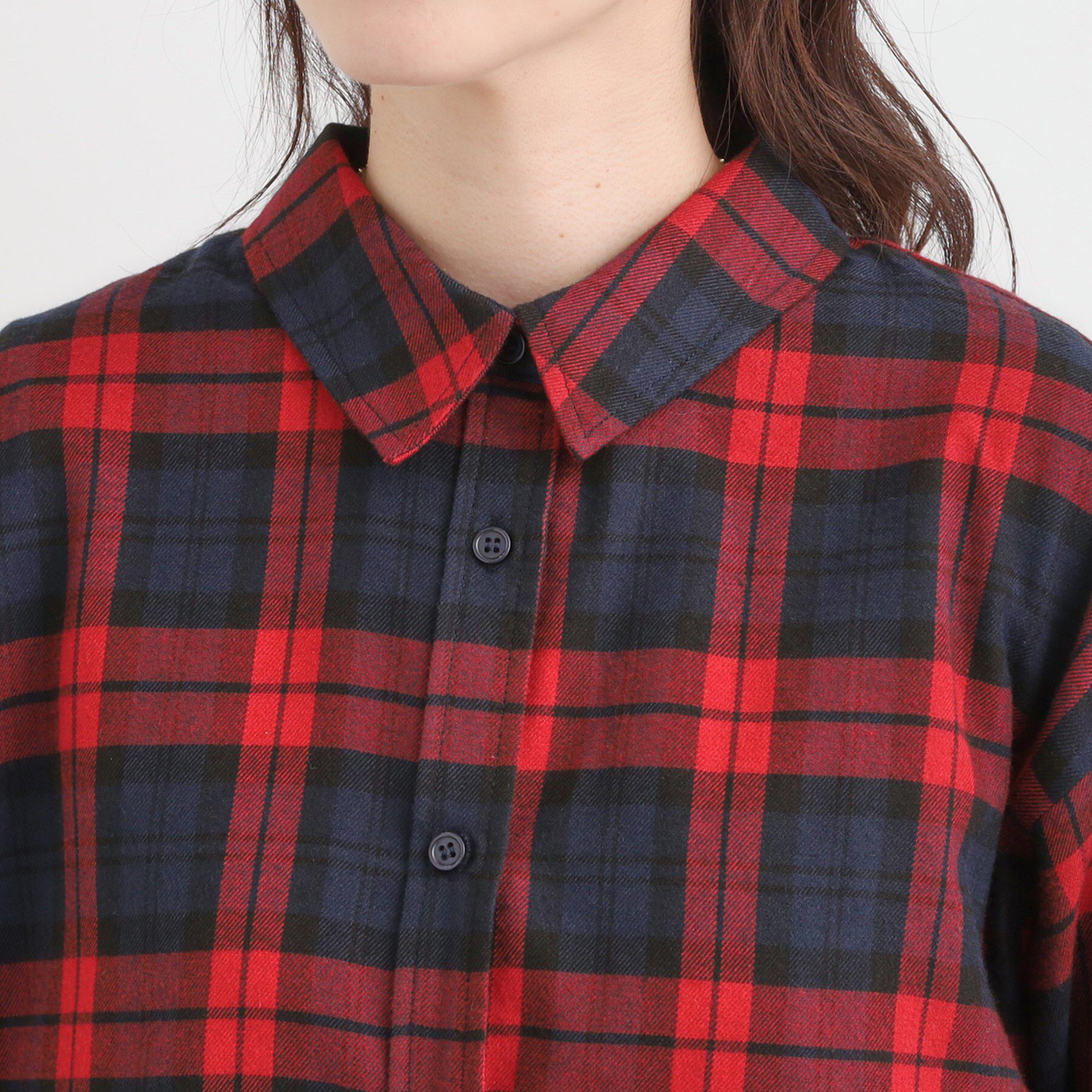 SHOO･LA･RUE「【S-LL】柔らかさが癖になる 起毛コットン オーバーサイズシャツ」|シャツ・ブラウス|