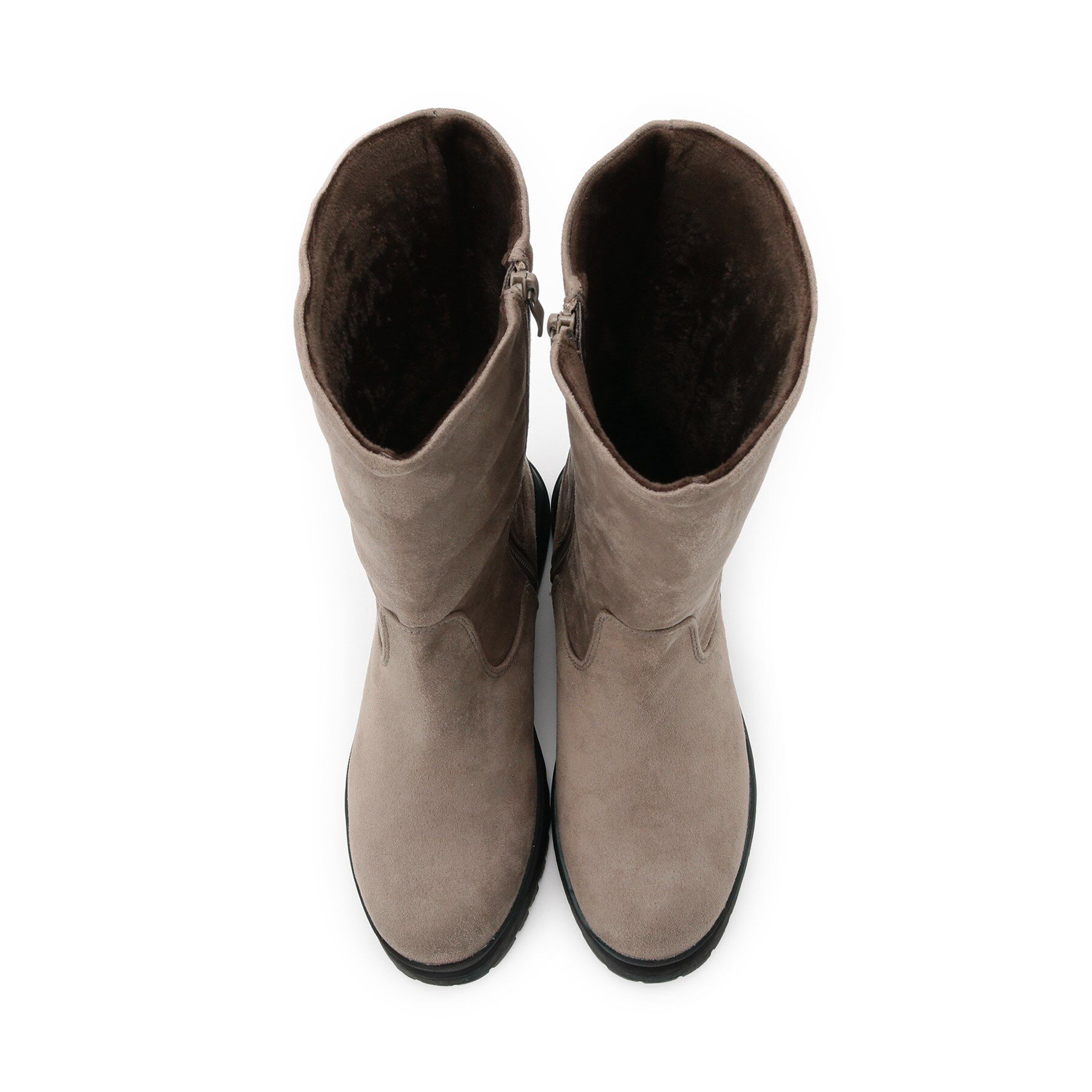 SHOO･LA･RUE「フェイクスェードミドルブーツ」|ショートブーツ|