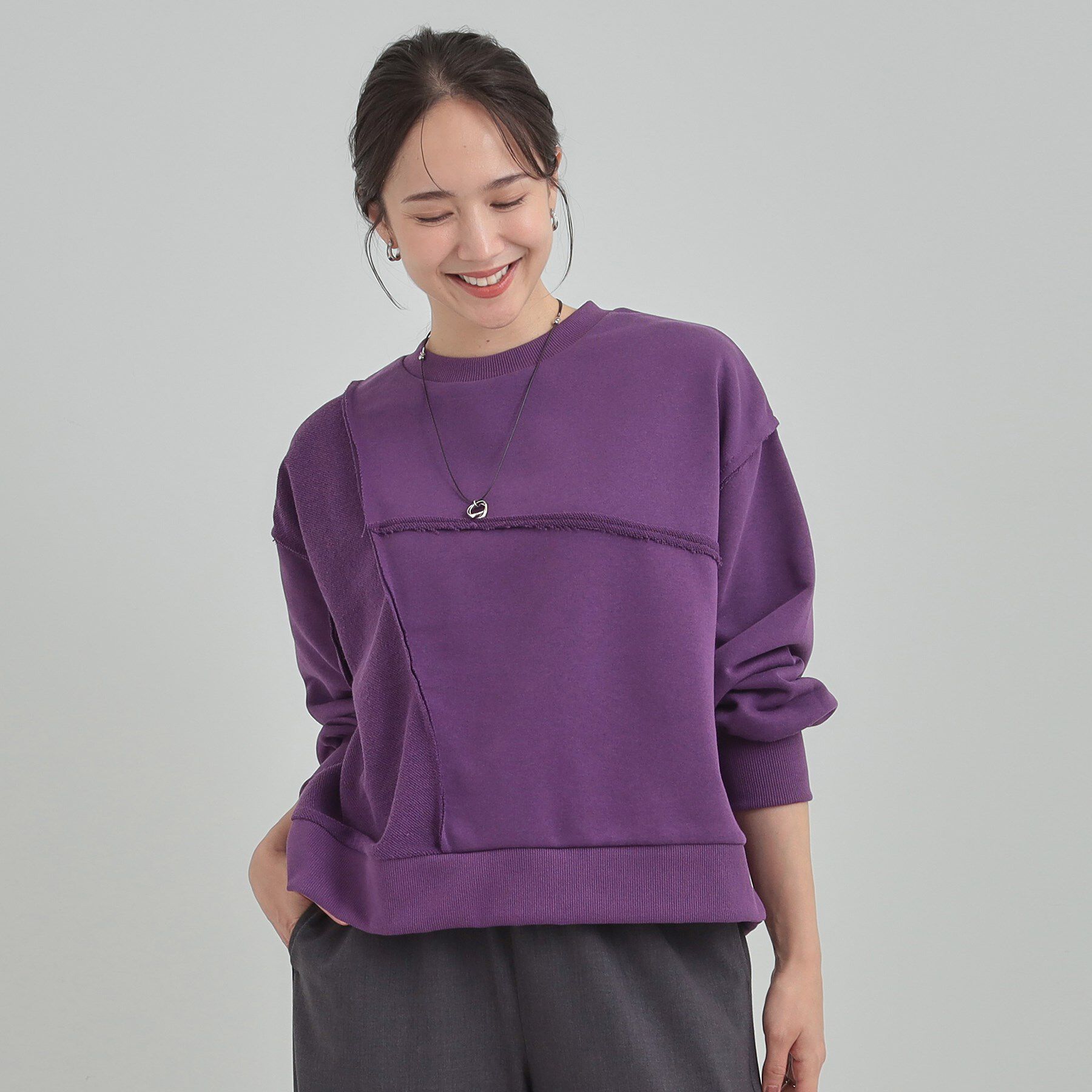 SHOO･LA･RUE「楽しながら おしゃれに リメイク風スウェット」|パーカー|