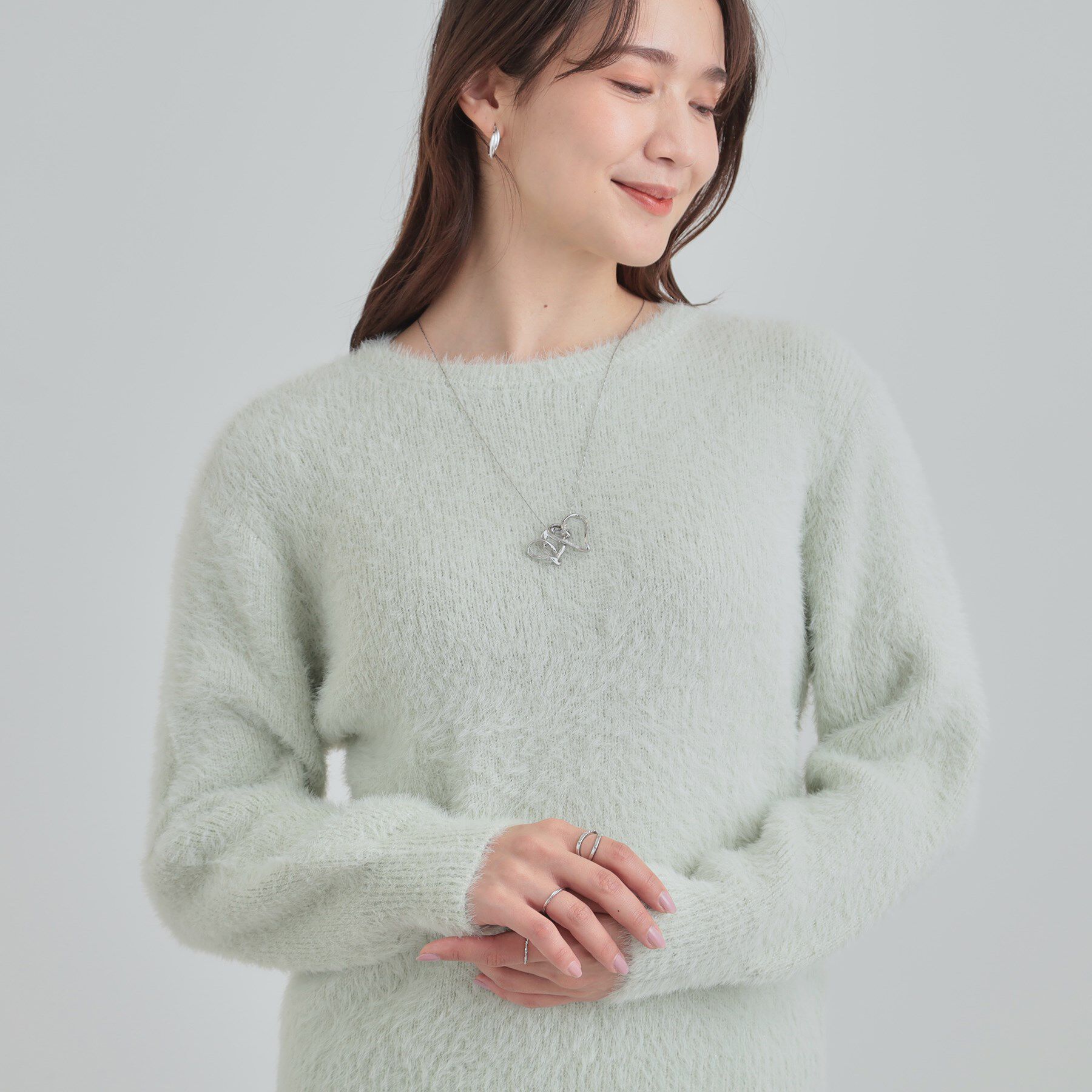 SHOO･LA･RUE「Wハートネックレス」|ネックレス|