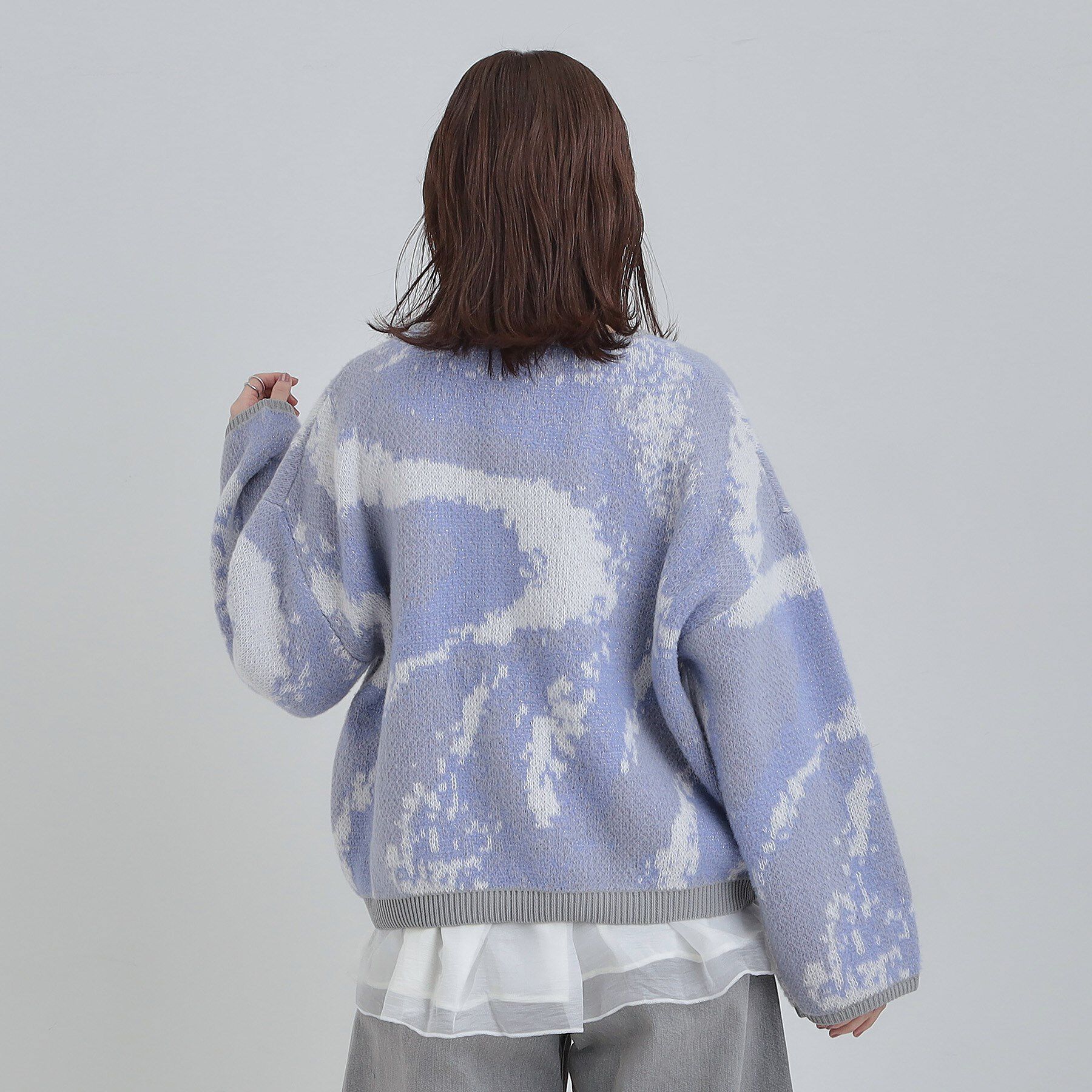 SHOO･LA･RUE「【洗濯機可】選べる3柄 VネックZIPカーディガン」|カーディガン|