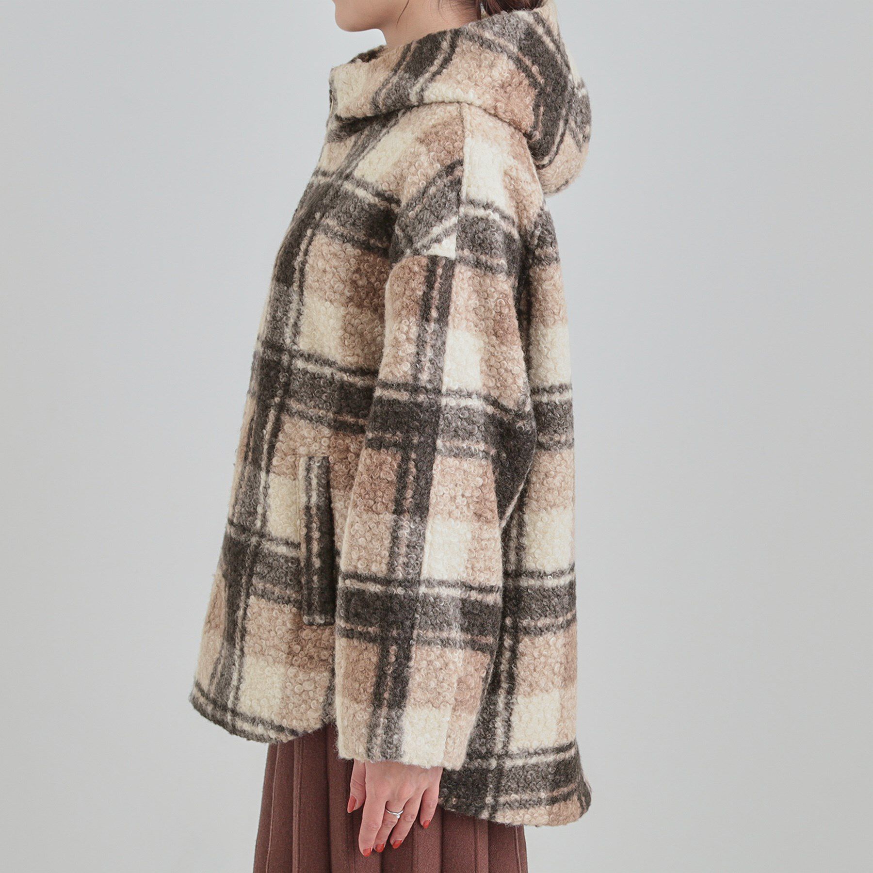 SHOO･LA･RUE「ブークレチェックフードコート」|その他|