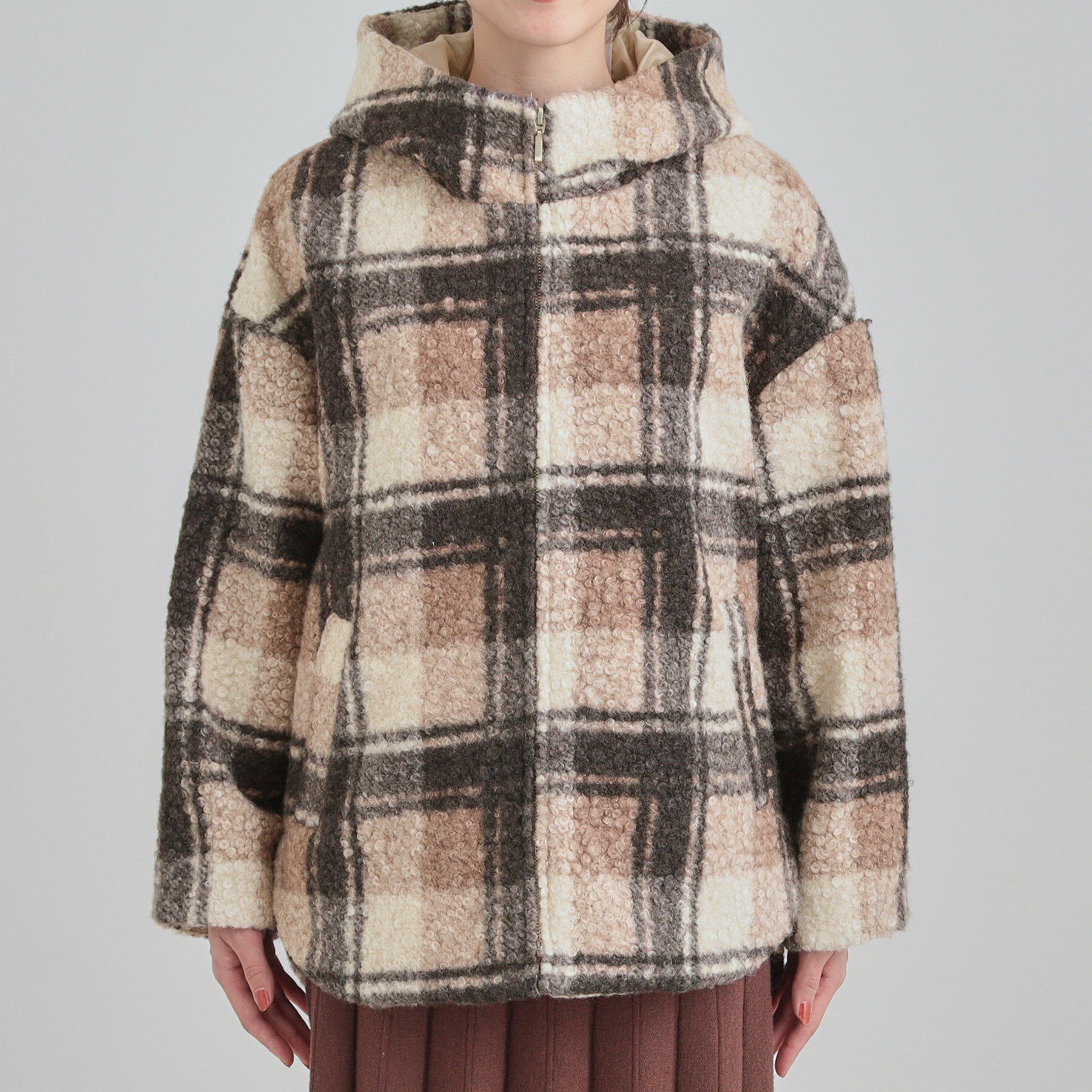 SHOO･LA･RUE「ブークレチェックフードコート」|その他|