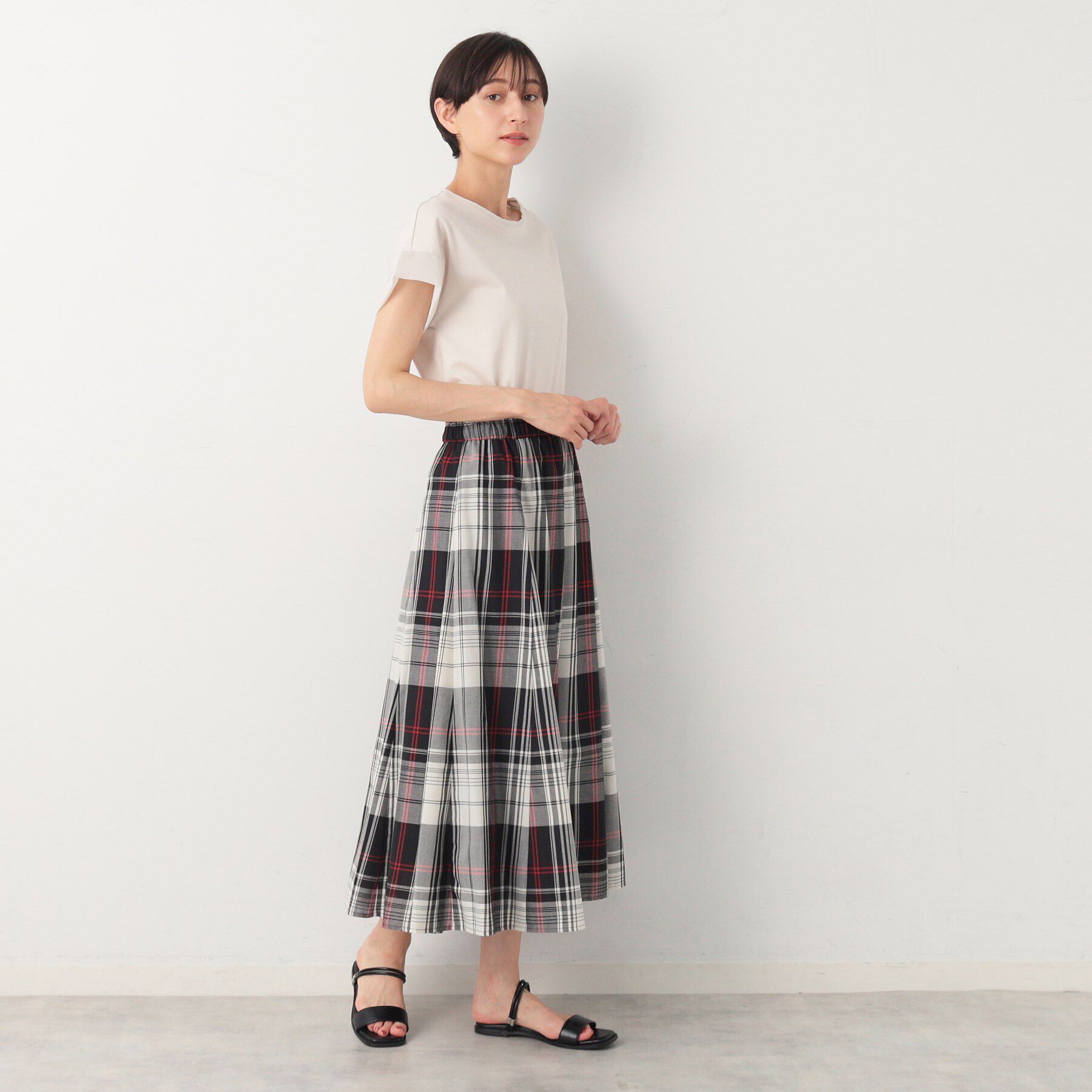 Dessin「【秋色登場・ウエストゴム】映えチェックスカート（XS～L）」|スカート|