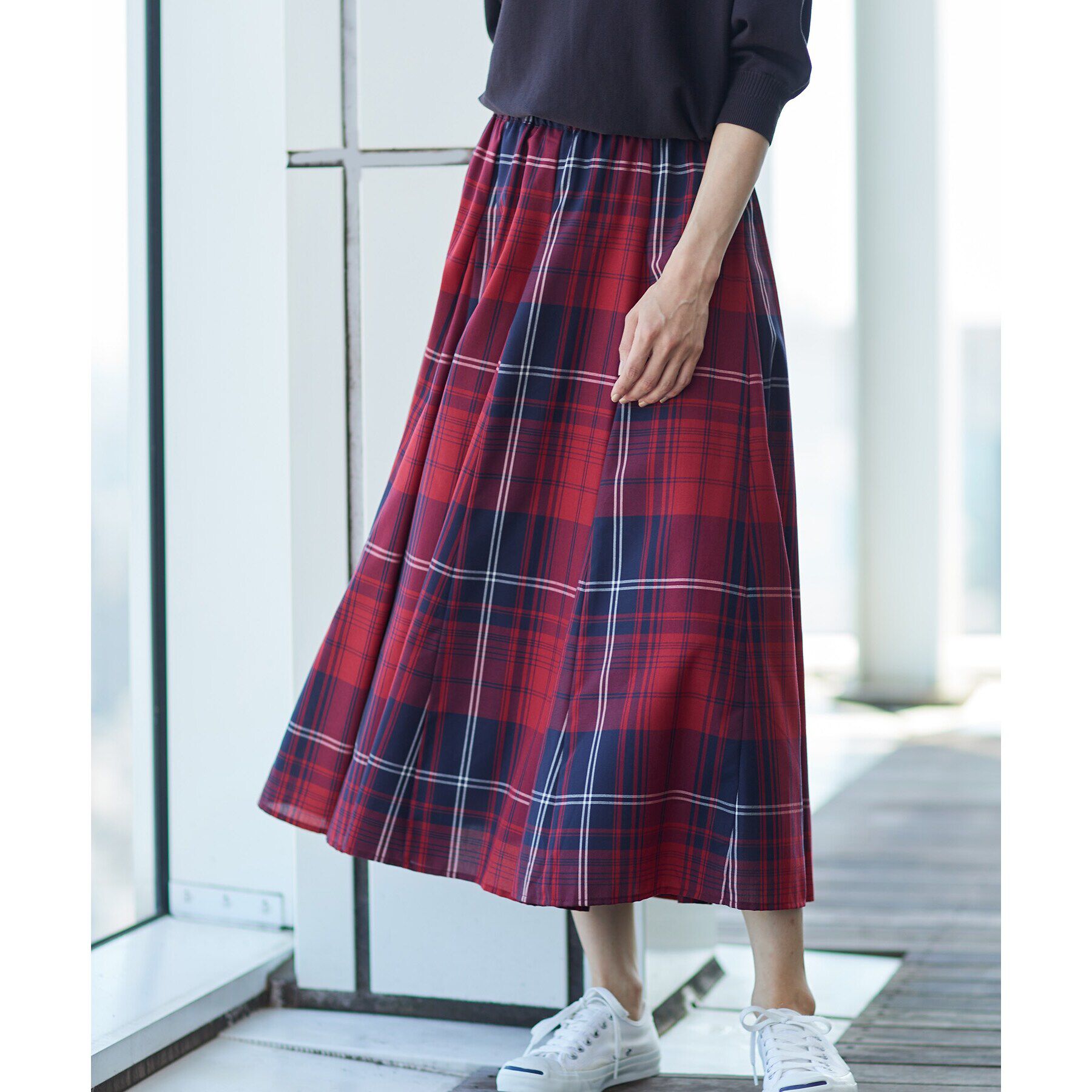 Dessin「【秋色登場・ウエストゴム】映えチェックスカート（XS～L）」|スカート|