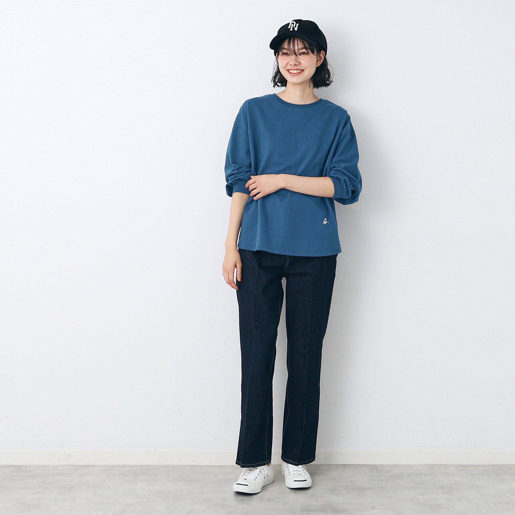 Dessin「【360度可愛い・洗える】バックヘンリーネックカットソー（XS～L）」|Tシャツ・カットソー|