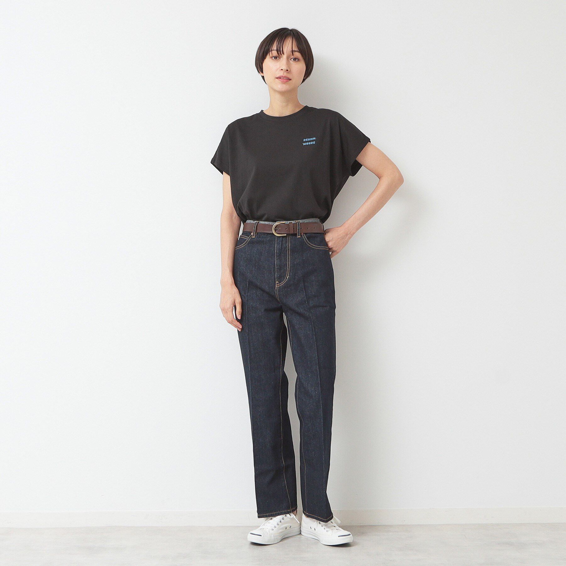 Dessin「フロッキープリントポイントロゴTシャツ（XS～L）」|Tシャツ・カットソー|