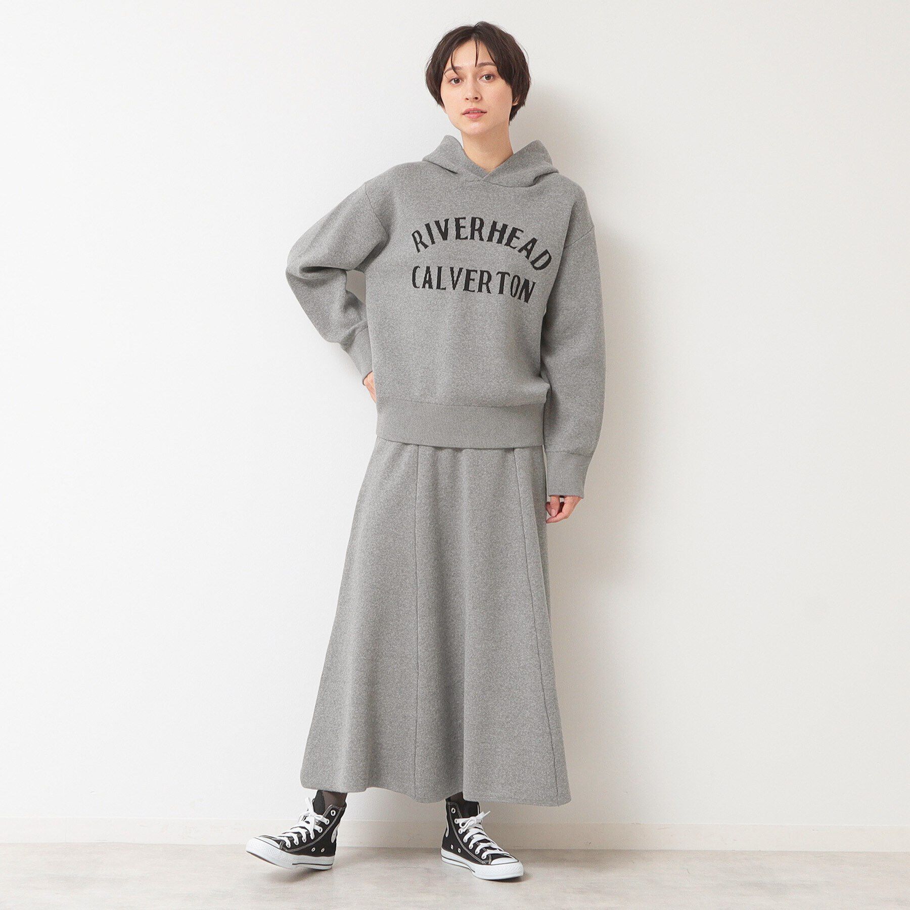 Dessin「【ユニセックス・洗える】ロゴジャカードフーデット」|ニット・セーター|