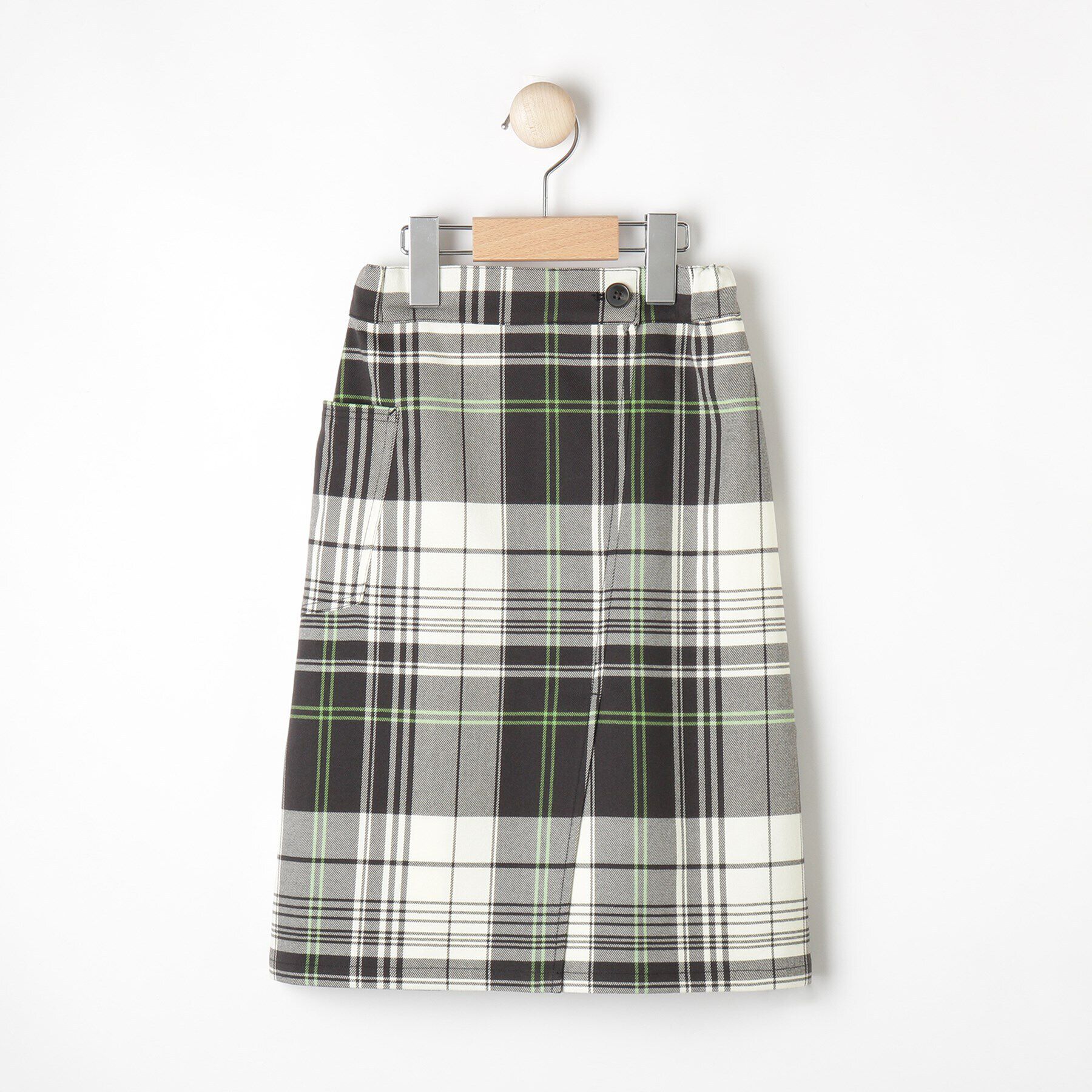 Dessin「チェック巻き風スカート」|スカート|グリーン(225)