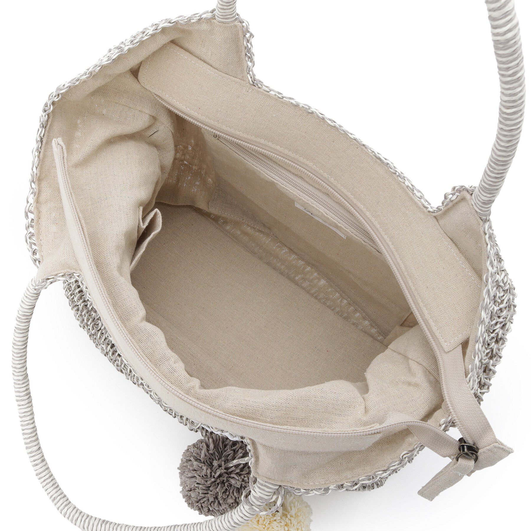 Dessin「【軽量・A4収納可】ポンポンチャームペーパーロゴトートバッグ」|トートバッグ|