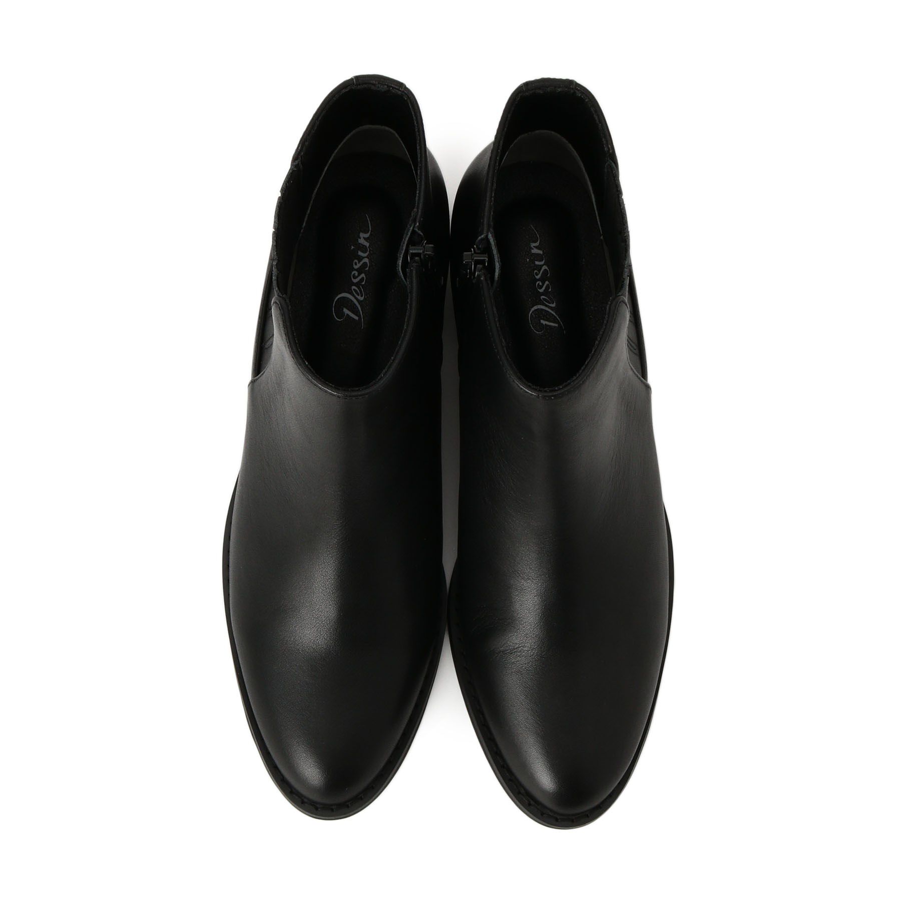 Dessin「牛革サイドゴアジップブーツ」|ショートブーツ|