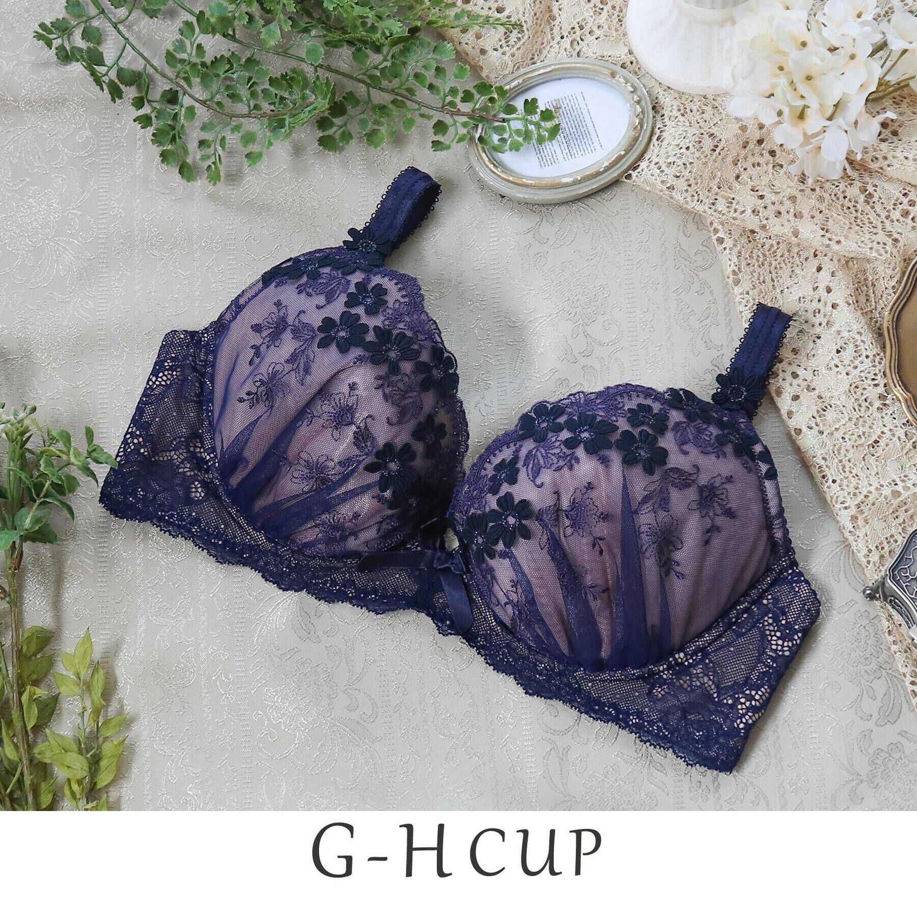 Risa Magli「アンティア ブラジャー」|インナー|ダークネイビー(09