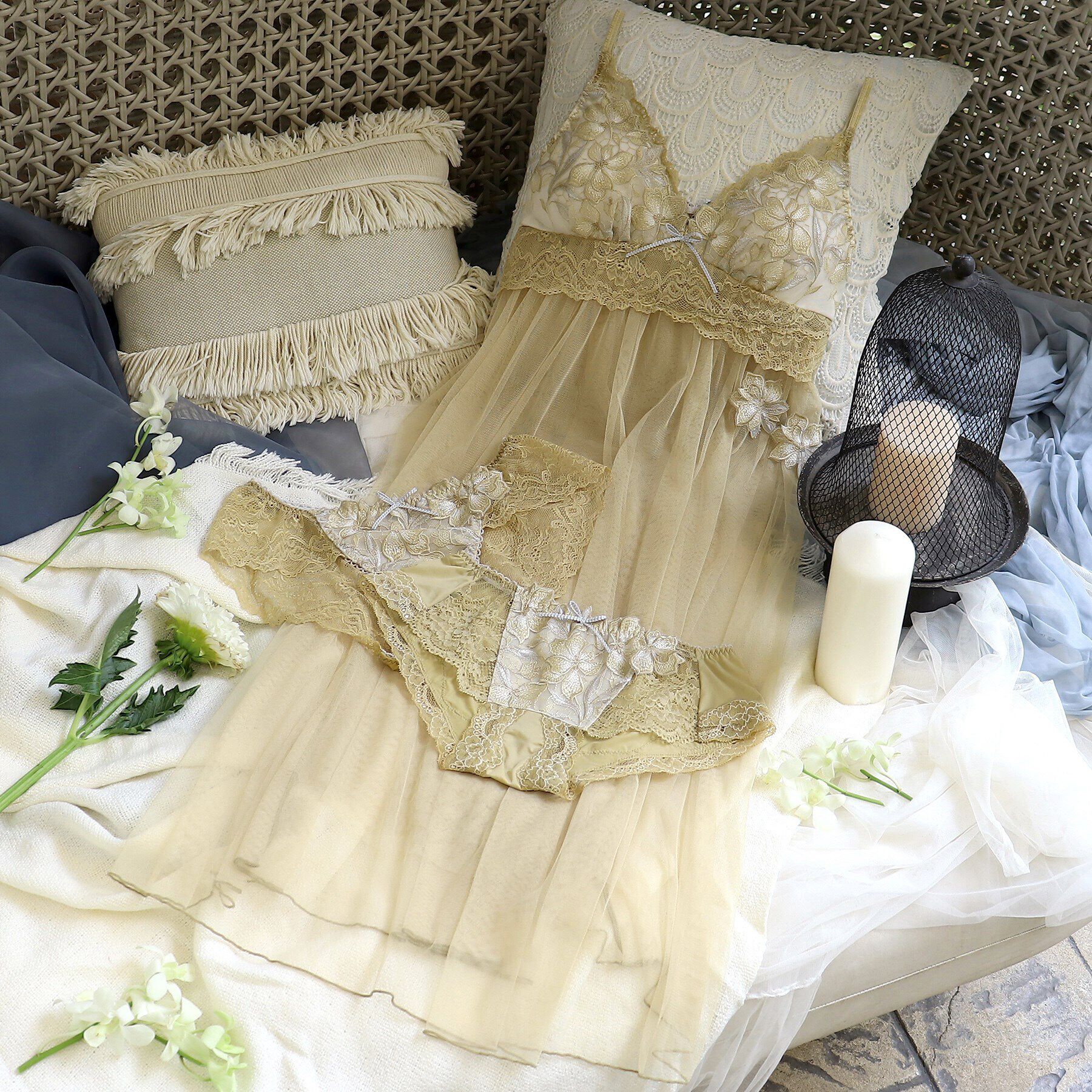 Risa Magli「ケリー カップ付マキシワンピース」|インナー|