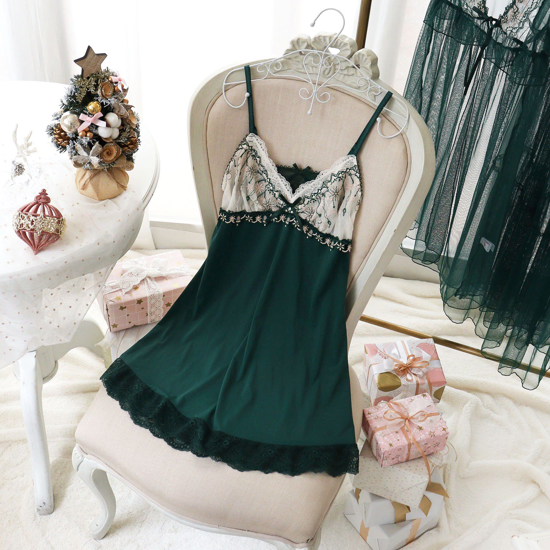 Risa Magli「【ルビー】 スリップ」|キャミソール|グリーン(022)