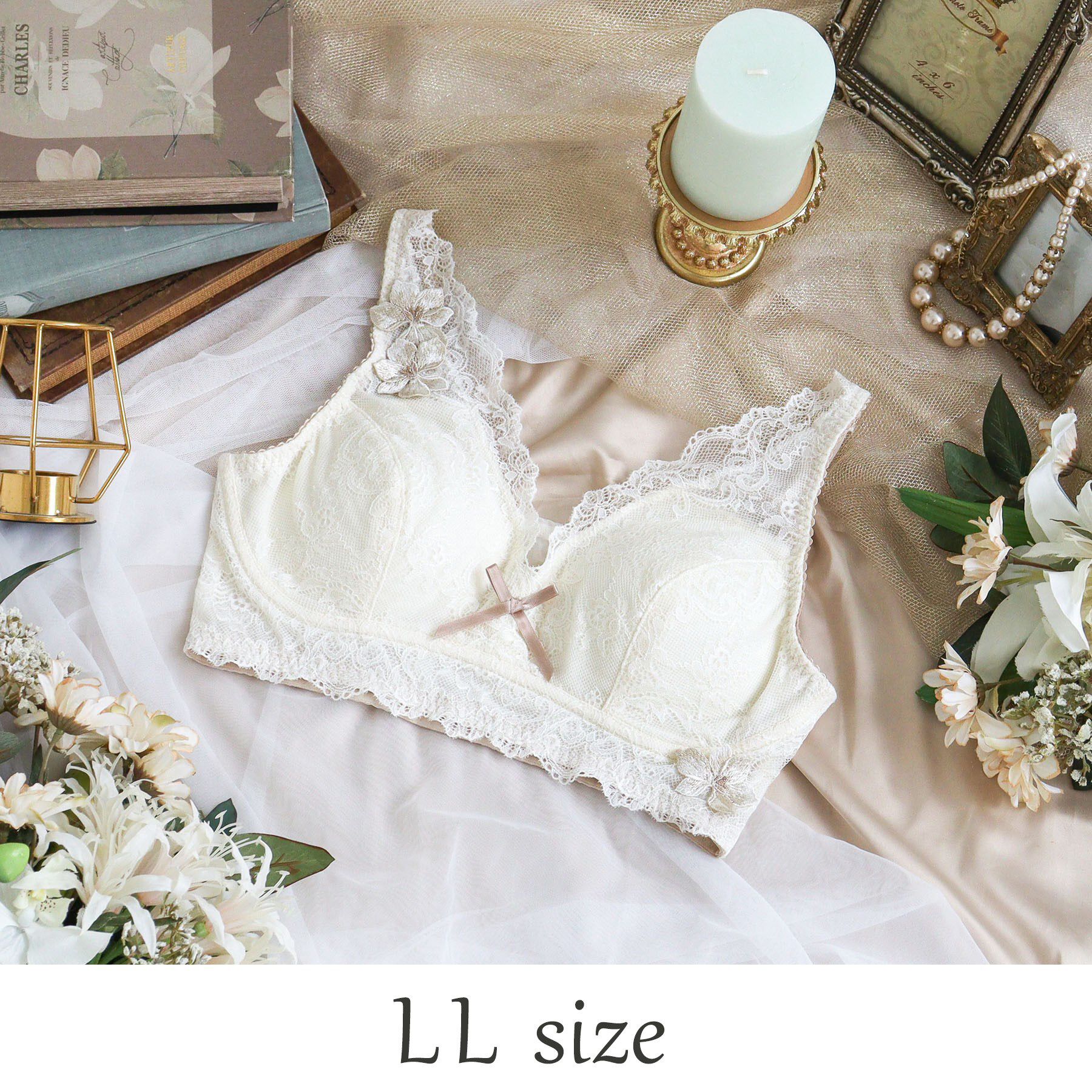 Risa Magli「ヴァネッサ おやすみブラ (LL)」|インナー|ゴールド(007)