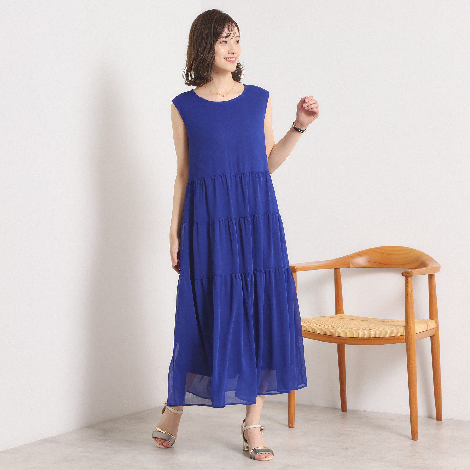 ITS&rsquo;DEMO「【手洗い可】楊柳マキシワンピース」|ワンピース|