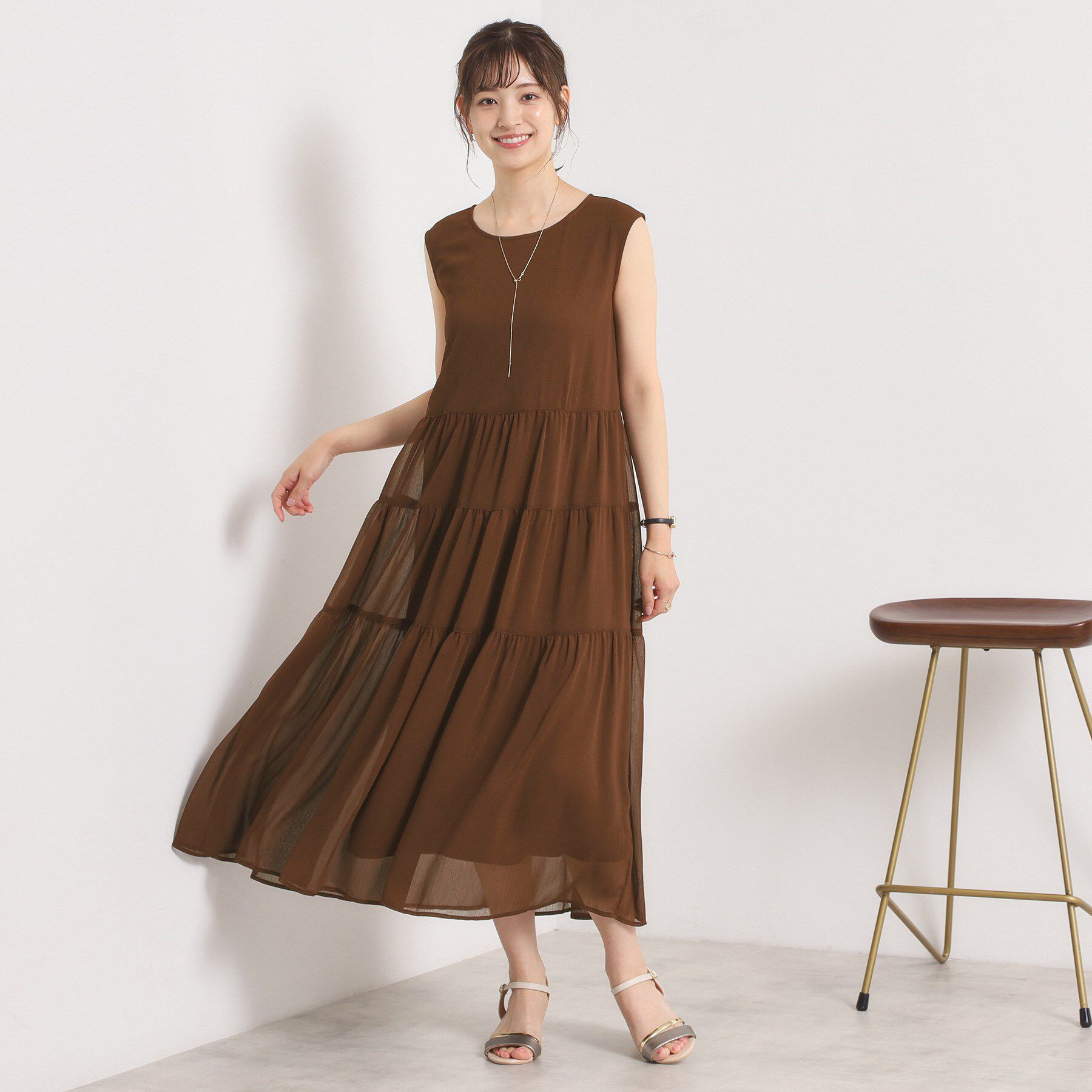 ITS&rsquo;DEMO「【手洗い可】楊柳マキシワンピース」|ワンピース|