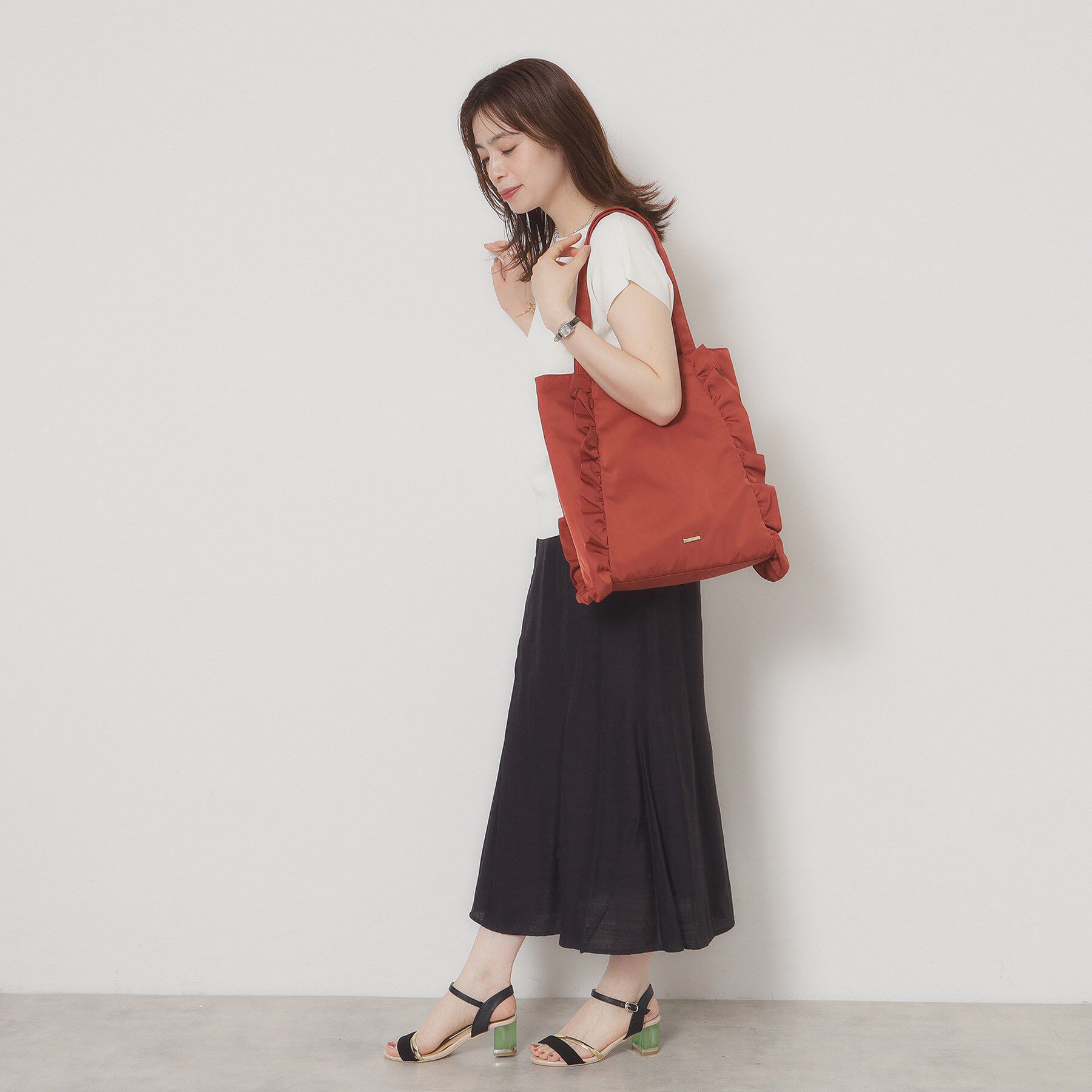 ITS&rsquo;DEMO「【A4対応】フリルトート」|トートバッグ|