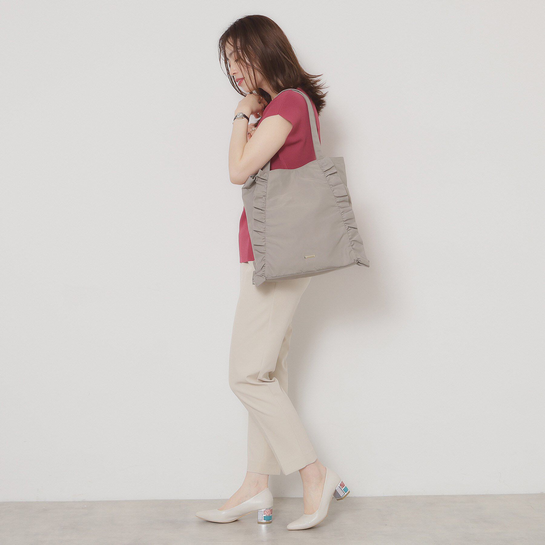 ITS&rsquo;DEMO「【A4対応】フリルトート」|トートバッグ|