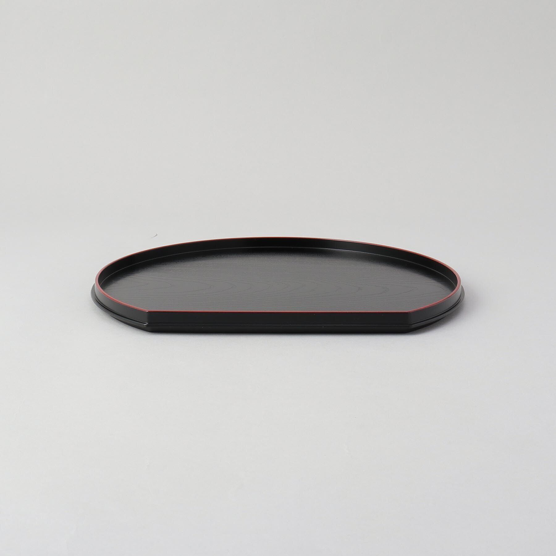 212 KITCHEN STORE「9.5木目半月盆 黒渕朱」|食器・キッチングッズ|