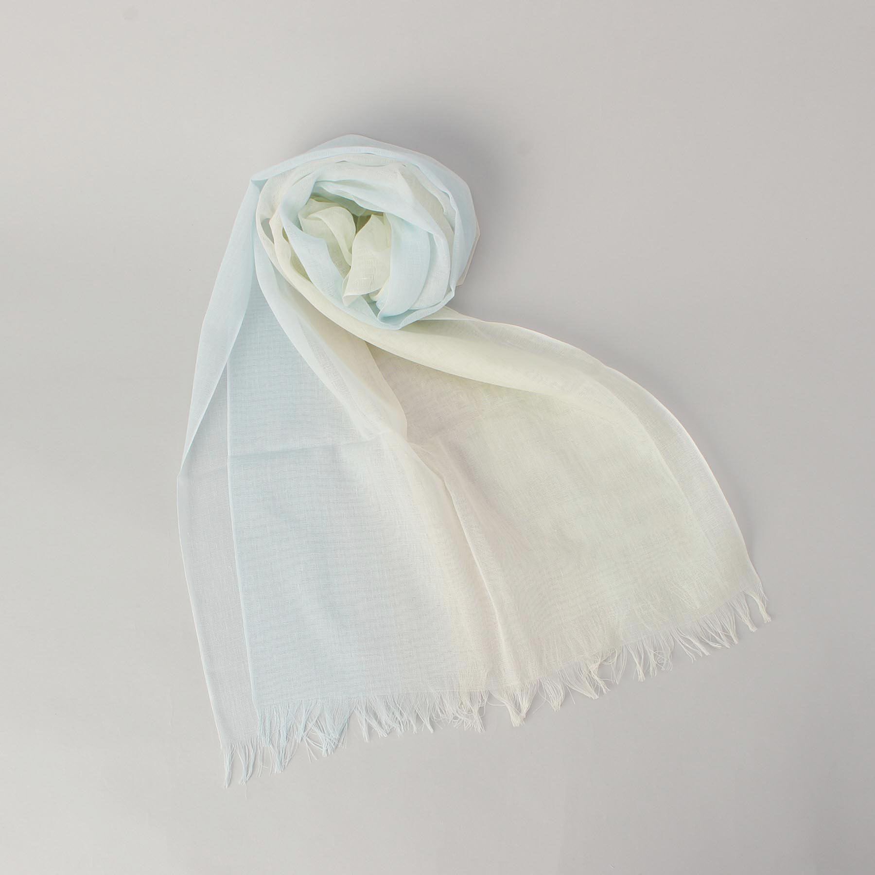 212 KITCHEN STORE「軽くて柔らかいシルク混ストールバネル 薄青緑&times;萌黄色 ＜絹屋＞」|ストール|その他