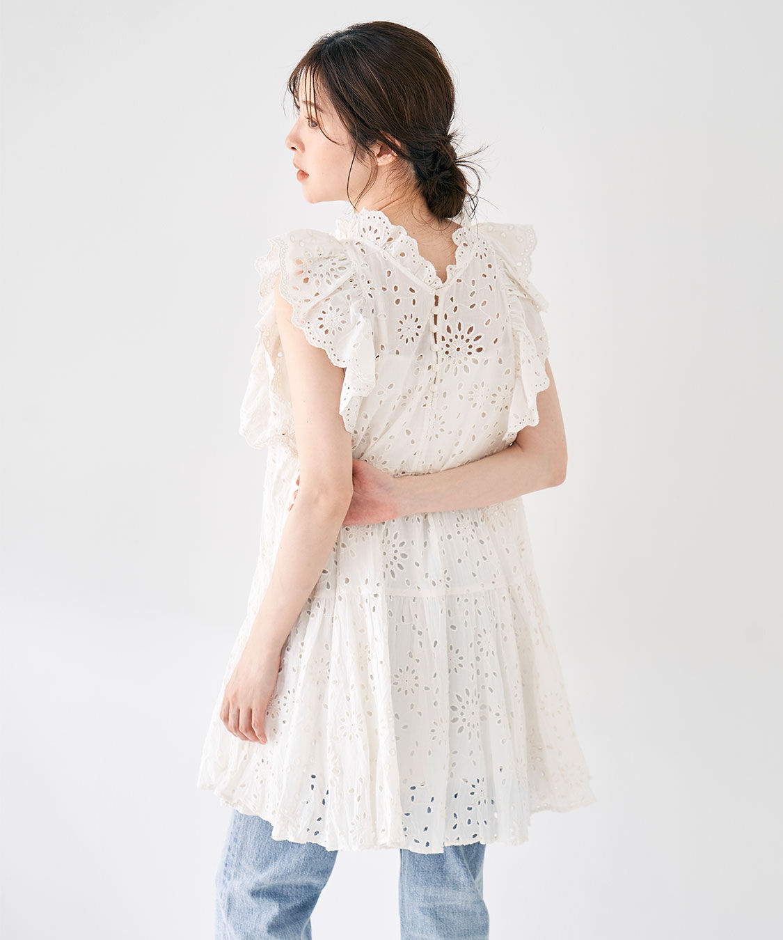 COCO DEAL「エンブロイダリーティアードミニワンピース」|ワンピース|