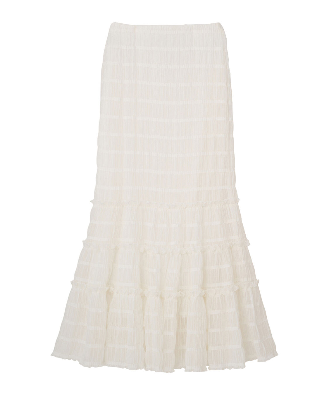 COCO DEAL「シアーボーダーティアードスカート」|スカート|