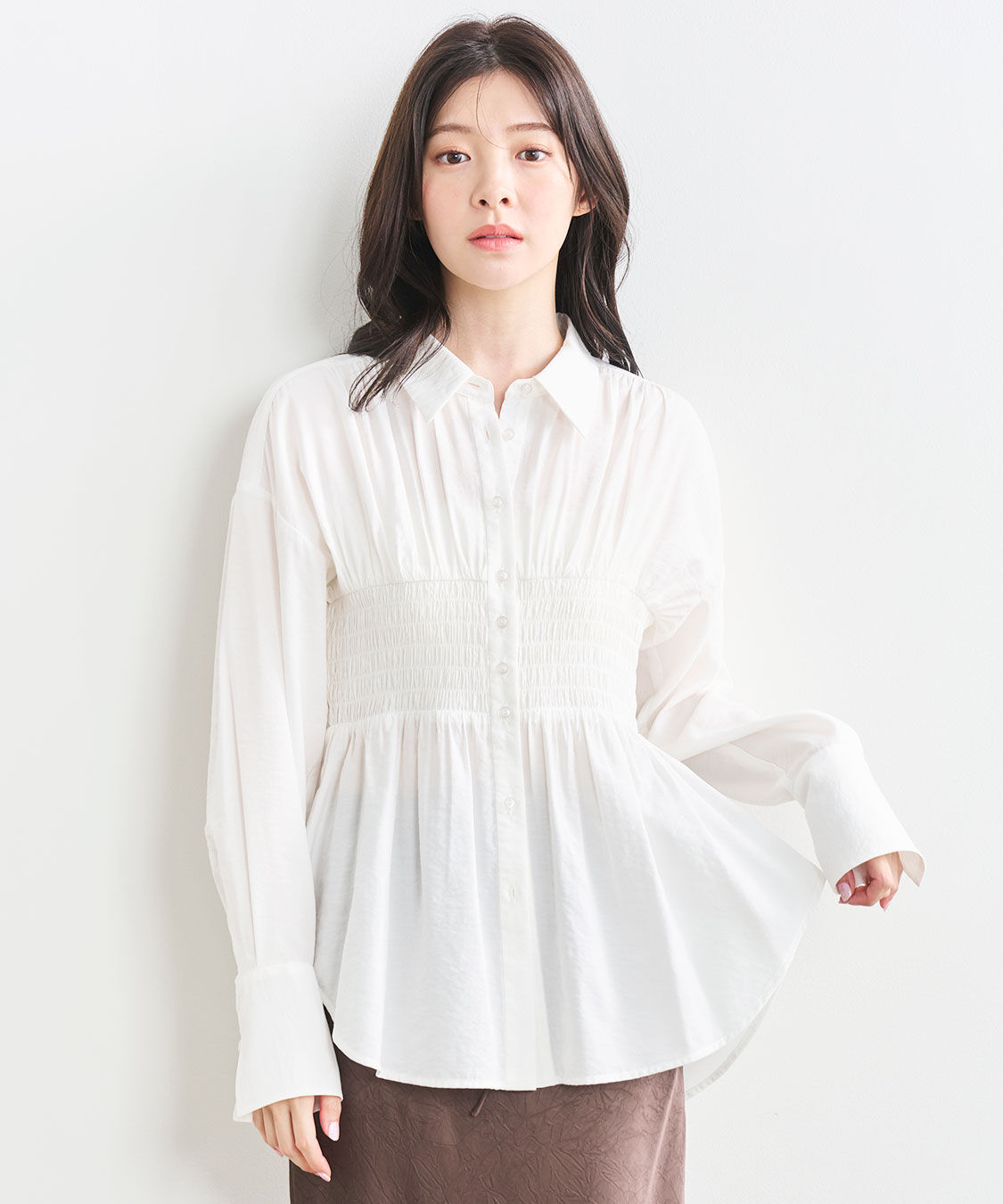 COCO DEAL「シャーリングウエストシャツ」|シャツ・ブラウス|