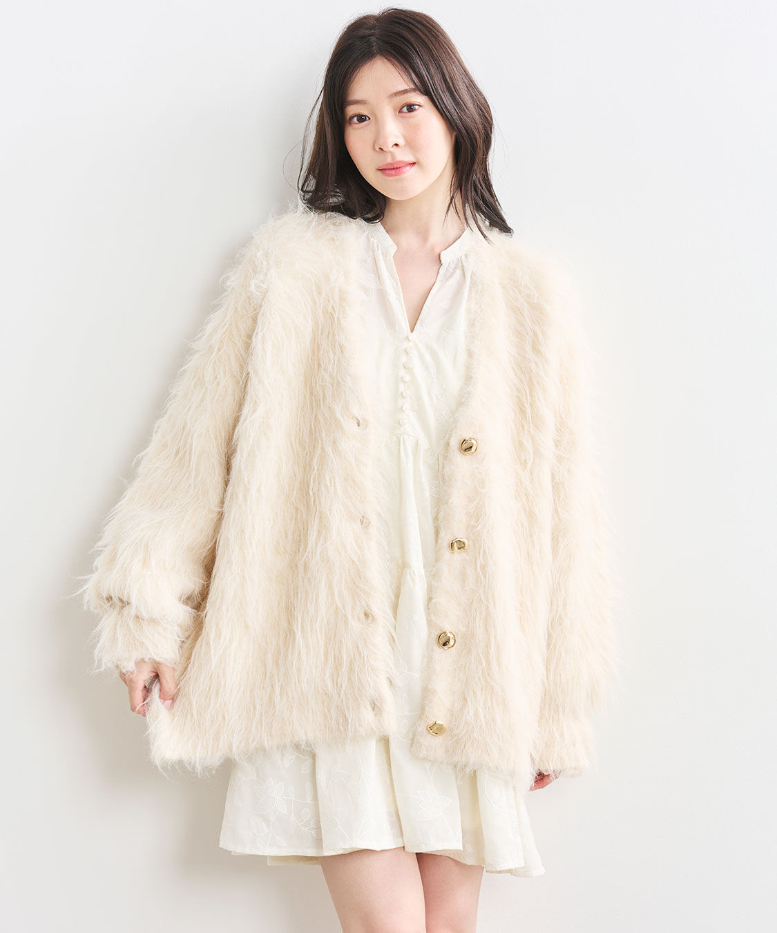 COCO DEAL「エンブロイダリーティアードミニワンピース」|ワンピース|