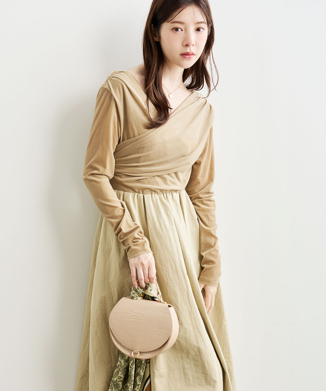 COCO DEAL「ベロアドッキングワンピース」|ワンピース|