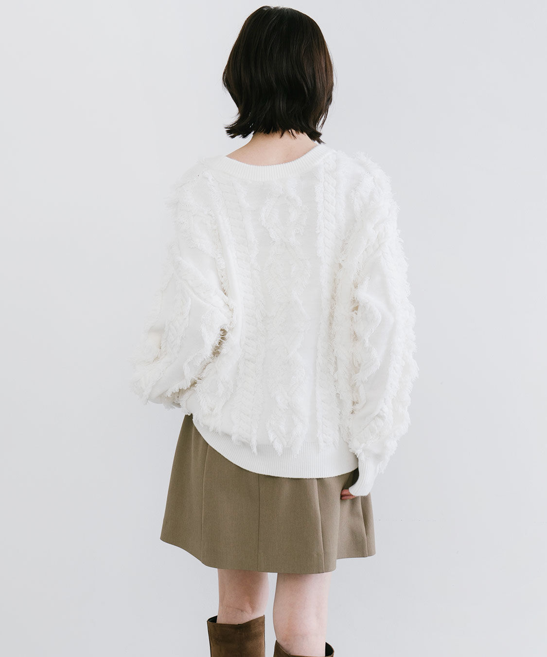 COCO DEAL「フリンジケーブルニット」|ニット・セーター|