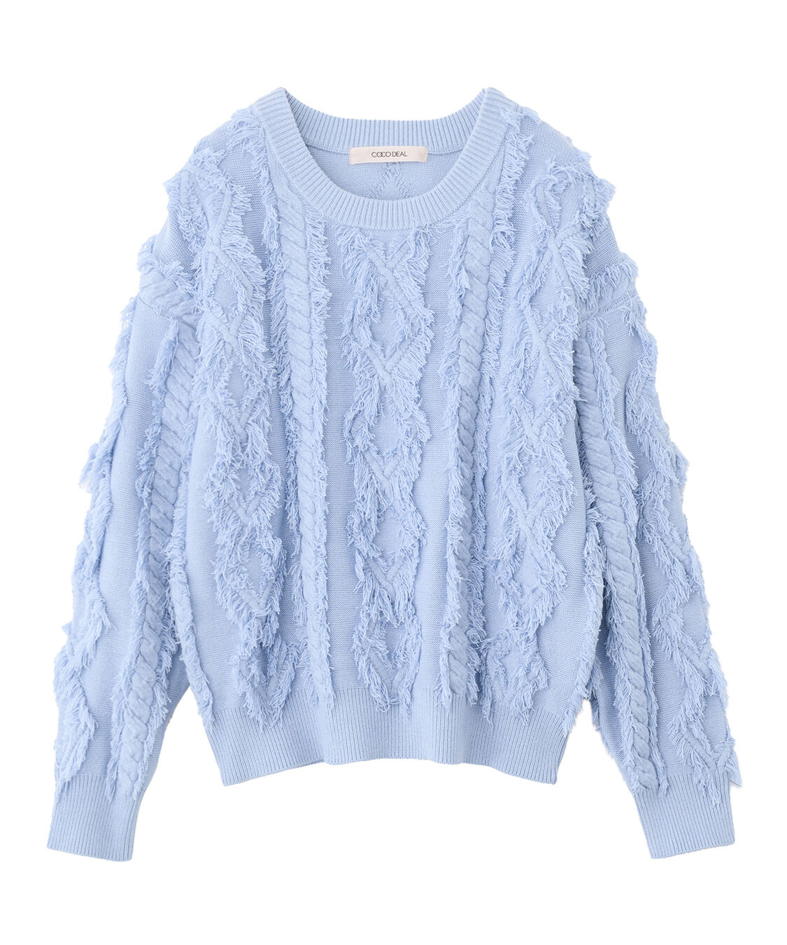 COCO DEAL「フリンジケーブルニット」|ニット・セーター|