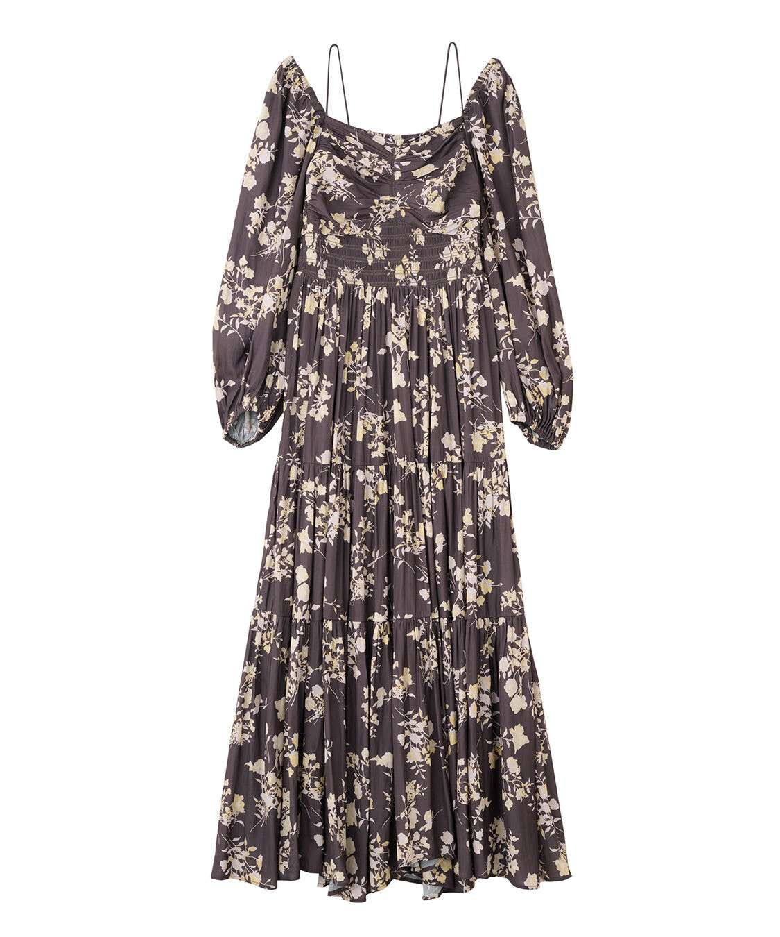 COCO DEAL「シャーリングティアードフラワーワンピース」|ワンピース|