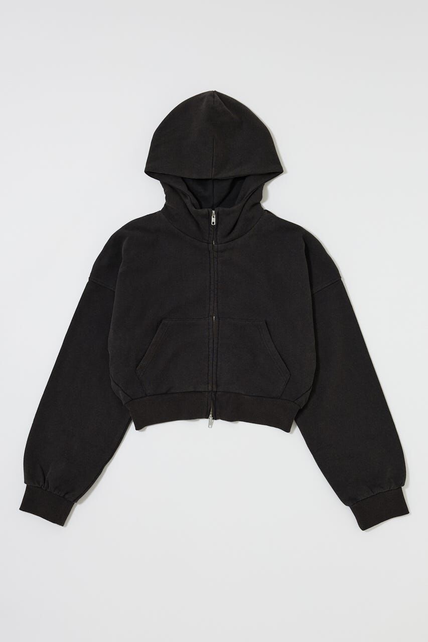 MOUSSY「SHORT ZIP UP フーディ」|パーカー|L/BLK1