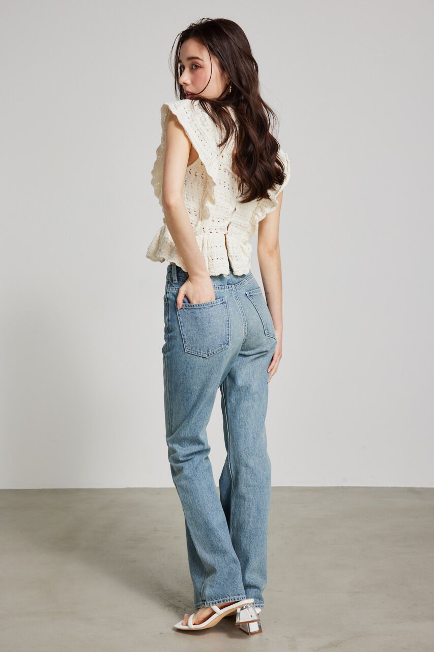 rienda「Shapely Make J/W DENIM PT」|デニム|