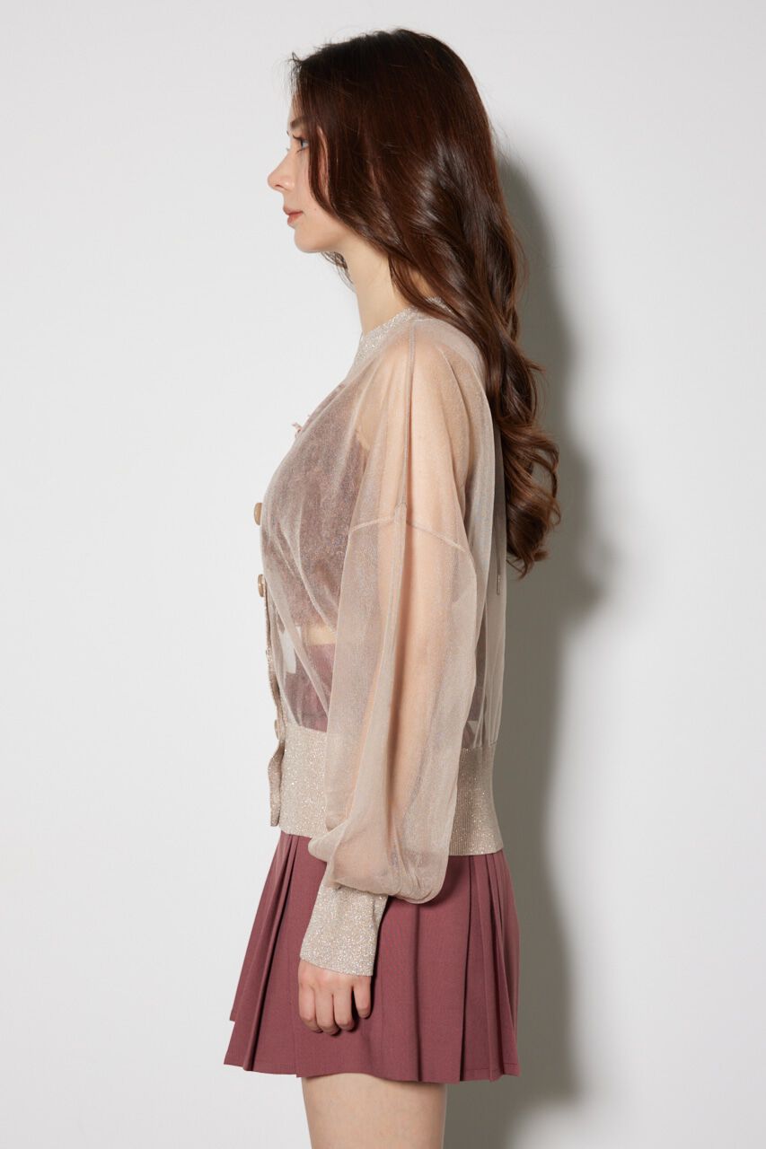 rienda「2WAYシースルーニットカーデ」|カーディガン|