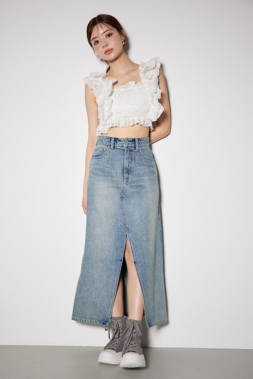 rienda「ストレートロングジャストウエストスカート」|スカート|