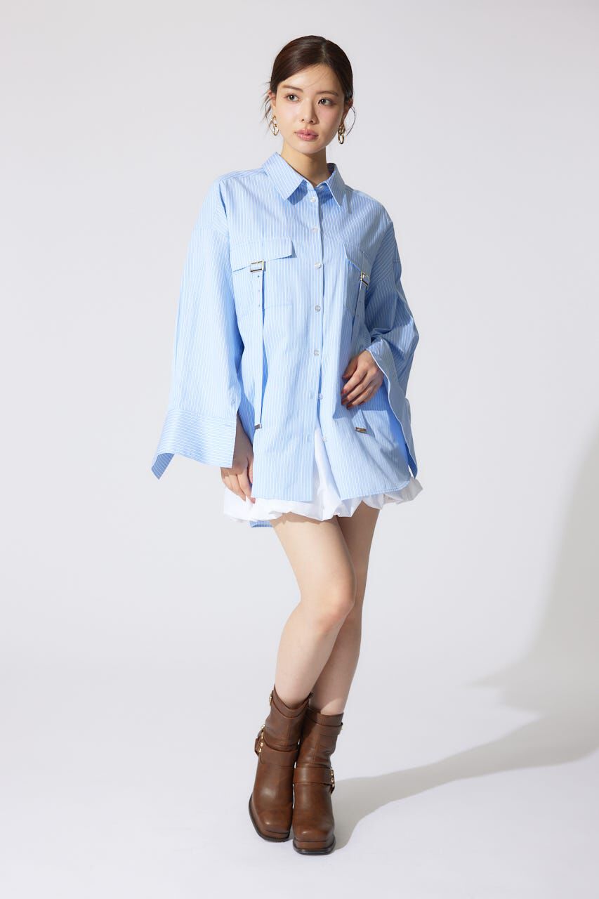 rienda「バックルディティールBigシャツ」|シャツ・ブラウス|