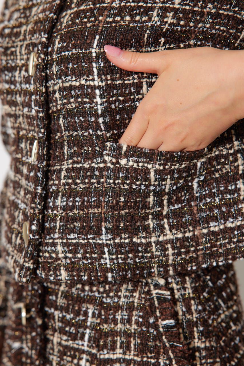 rienda「2WAYツイードショートジャケット」|その他|