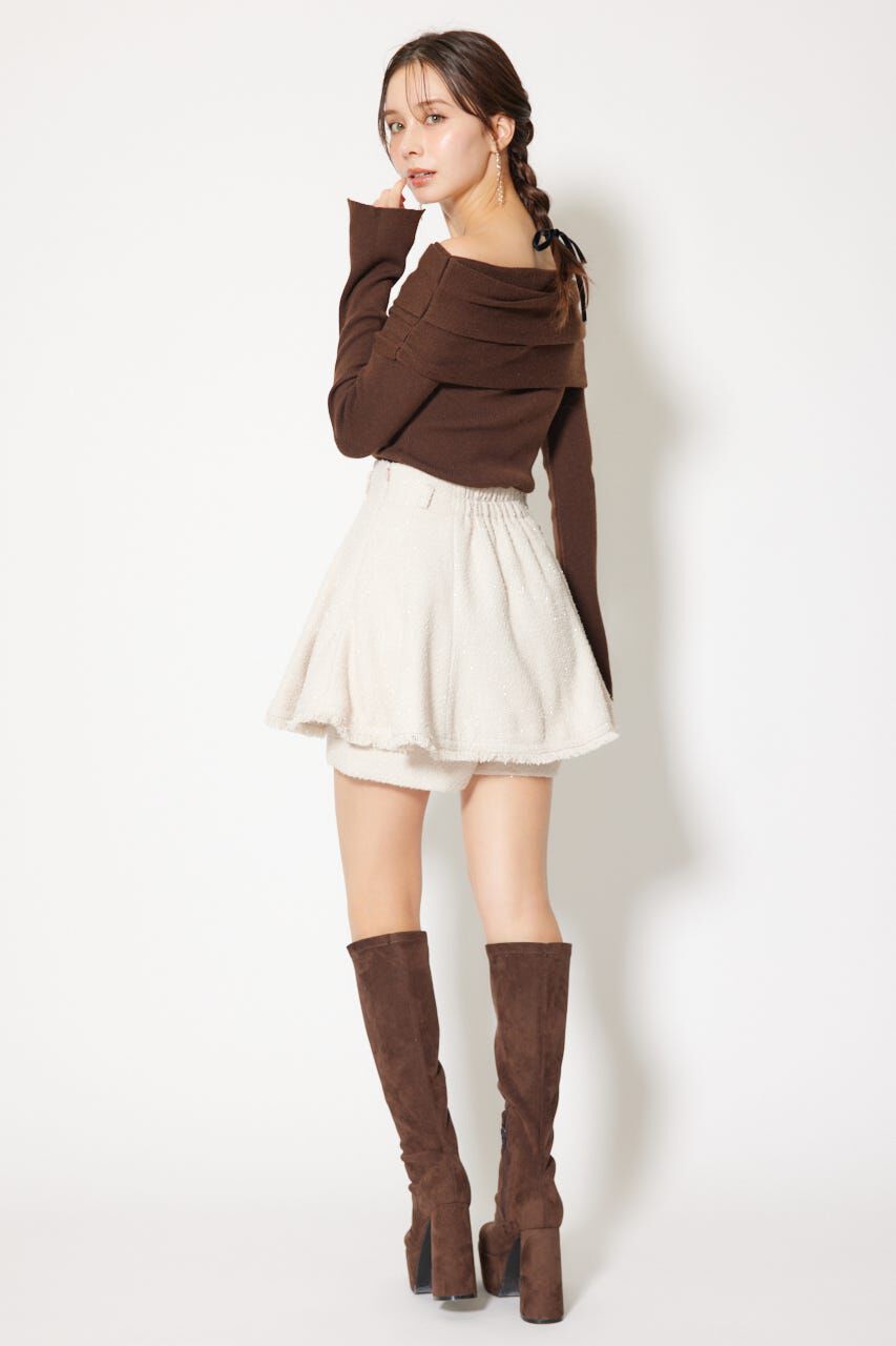 rienda「ツイードフレアスコートショートパンツ」|その他|