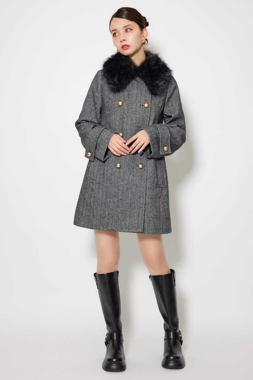 rienda「Aラインステンカラーコート」|その他|