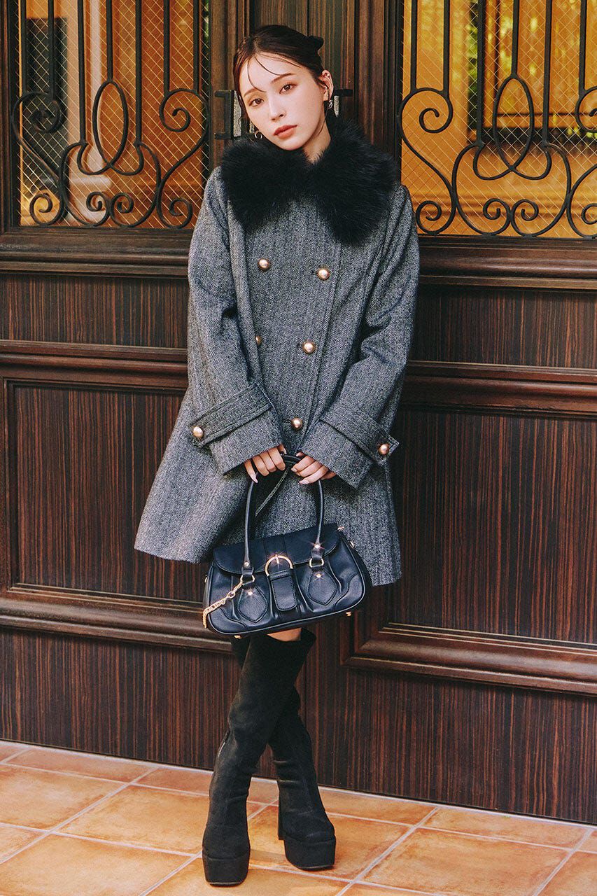 rienda「Aラインステンカラーコート」|その他|