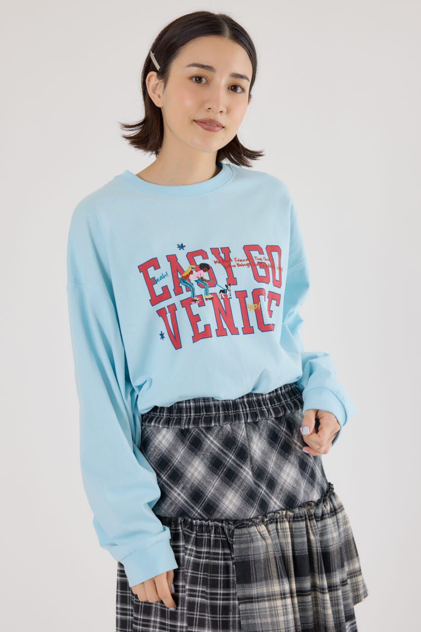 RODEO CROWNS「embroidery collegeロング Tシャツ」|Tシャツ・カットソー|SAX